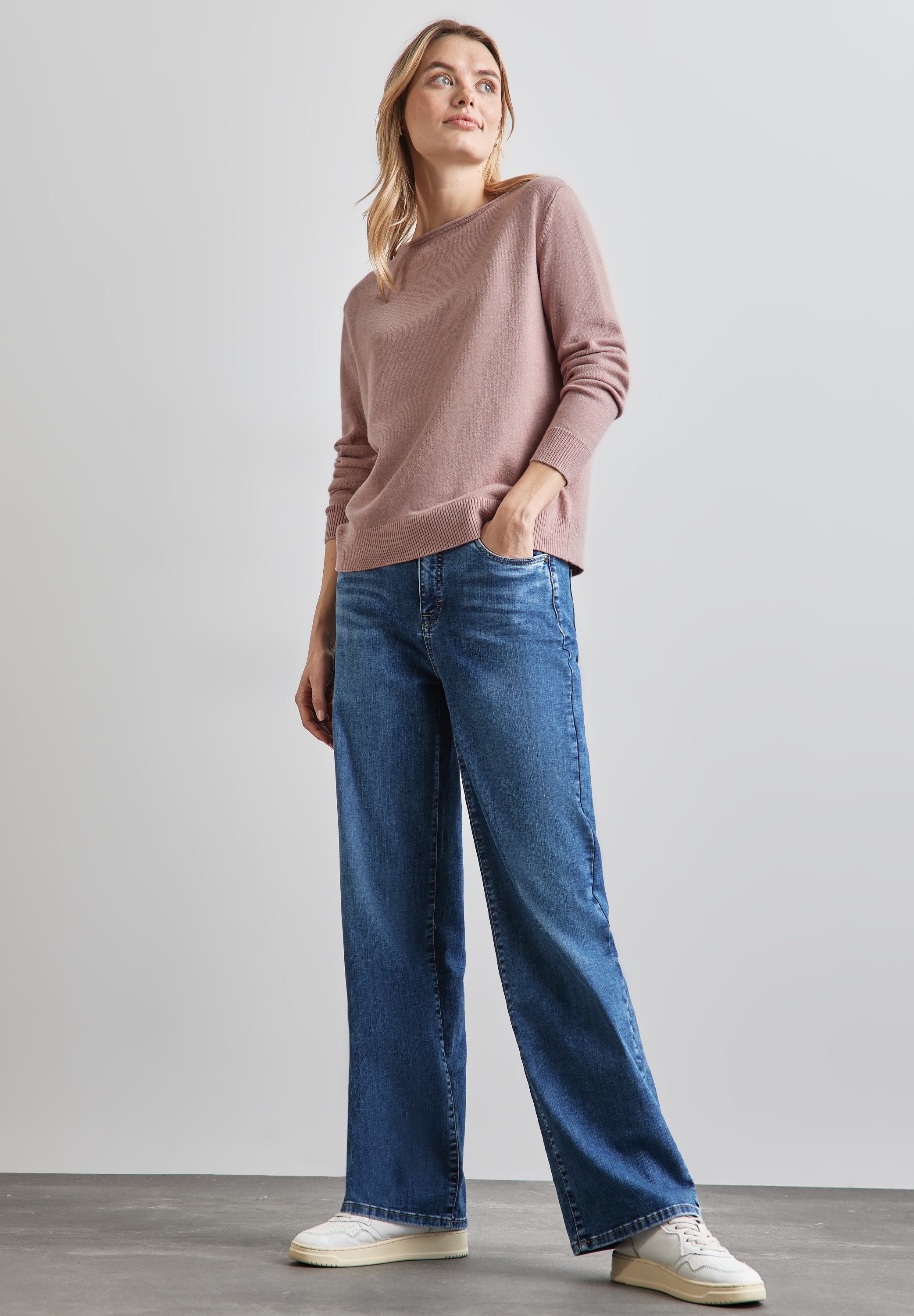 STREET ONE Strickpullover, mit U-Boot-Ausschnitt