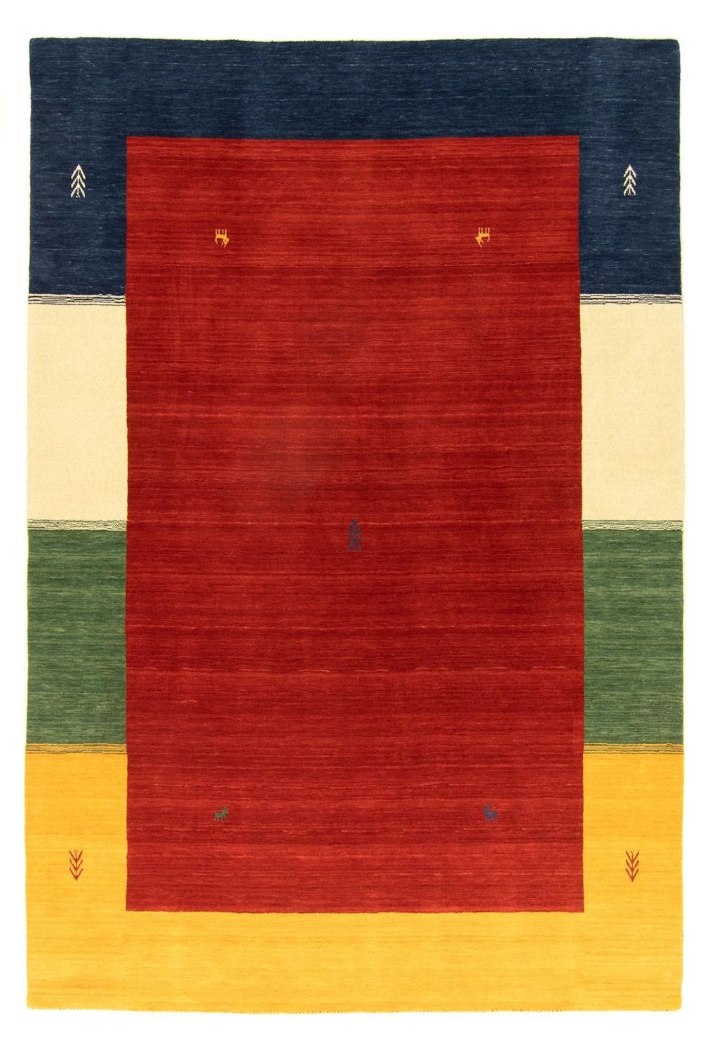 morgenland Wollteppich »Gabbeh Teppich - Indus »Mirage« Rechteckig«, rechteckig, 1,5 mm Höhe, Sehr weicher Flor