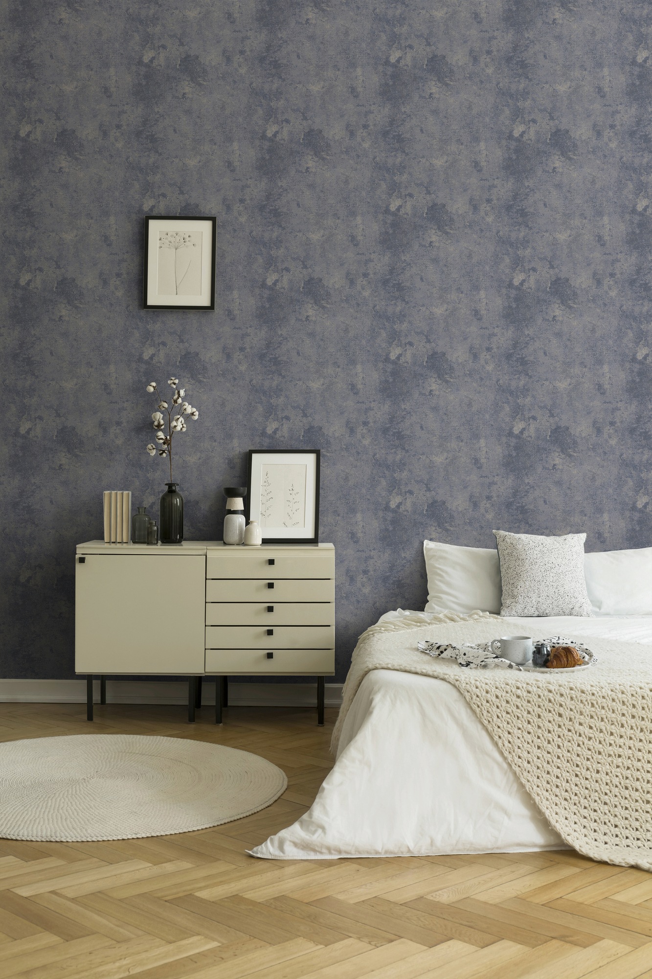 living walls Vliestapete »New Walls Urban Grace Vintage Uni Optik«, uni, Uni Tapete Einfarbig