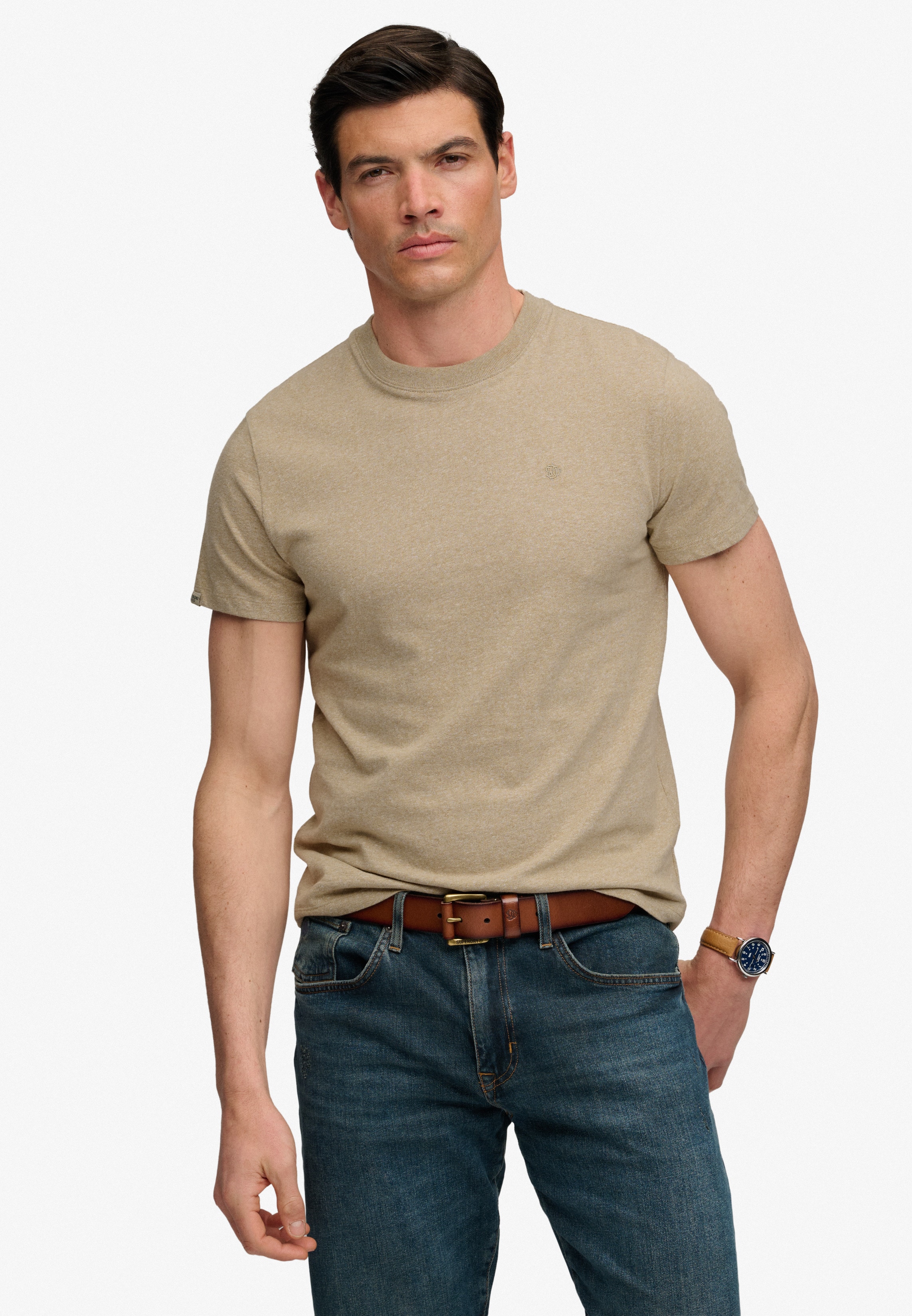 Superdry Rundhalsshirt "ESSENTIAL SDCO LOGO EMB TEE" Baumwolle, regular fit