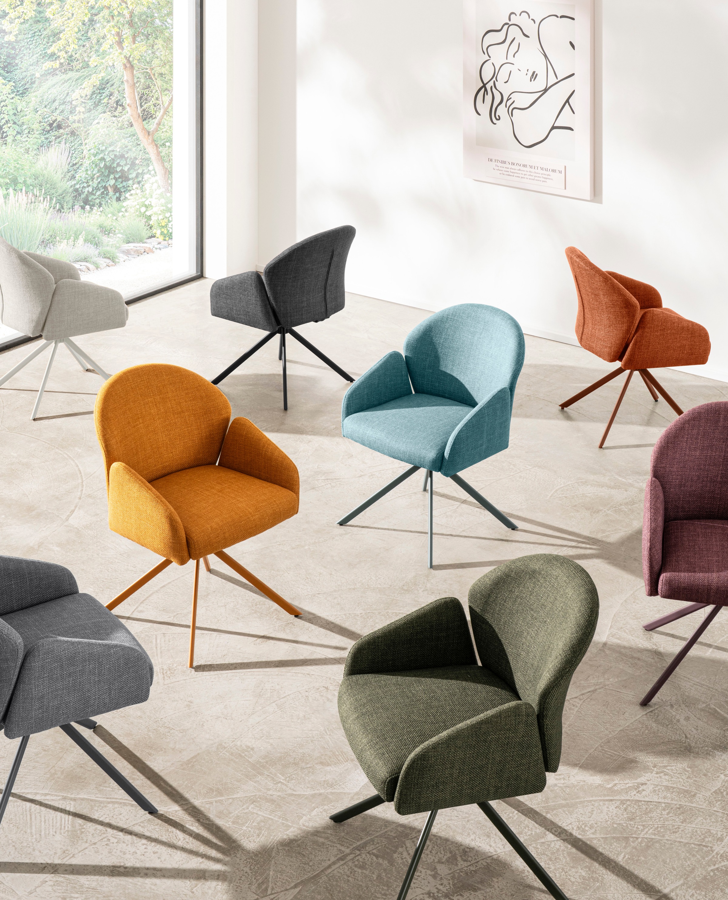 HELA Armlehnstuhl "HOLLY" (Set) 2 Stk.360 drehbar, Armlehnen, Gestell angep günstig online kaufen