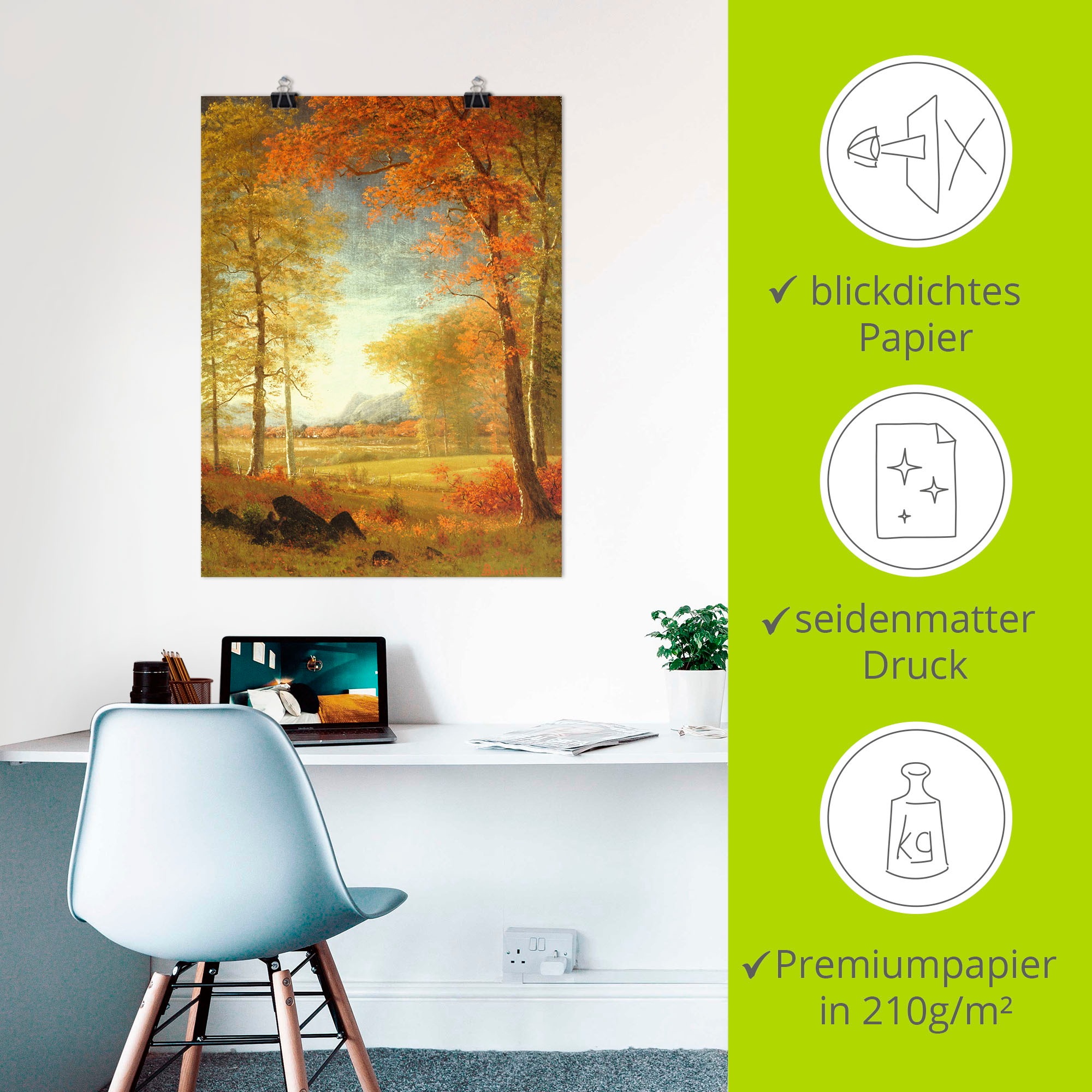 Artland Wandbild »Herbst in Oneida County, New York.«, Felder, (1 St.), als Leinwandbild, Poster in verschied. Größen