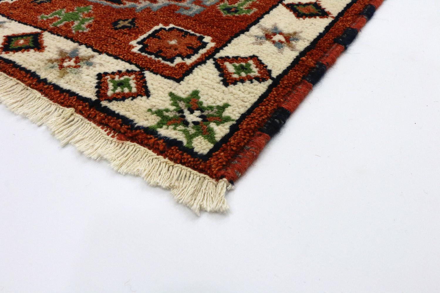 morgenland Wollteppich »Kazak Teppich handgeknüpft braun«, rechteckig