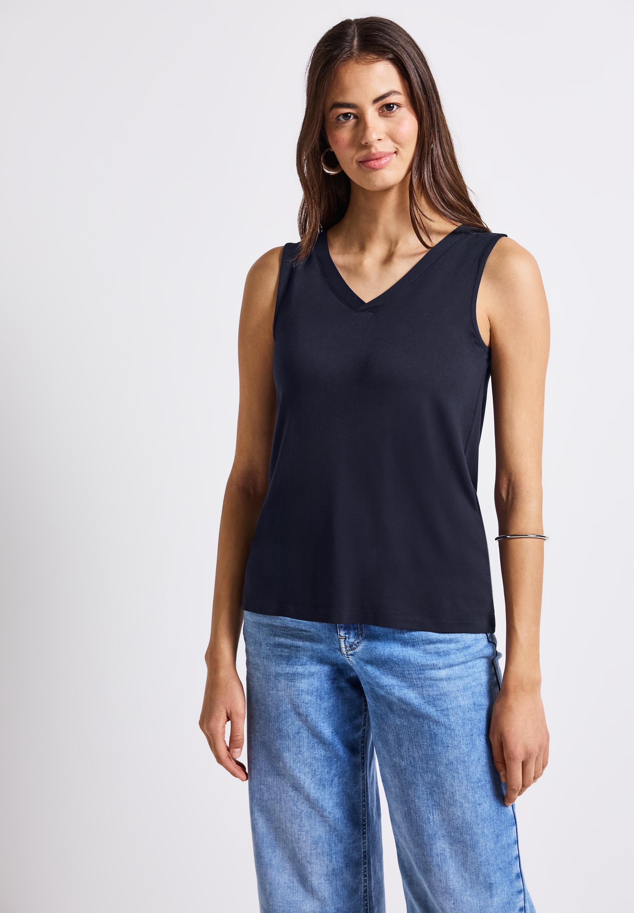 STREET ONE T-Shirt, aus elastischem Materialmix günstig online kaufen