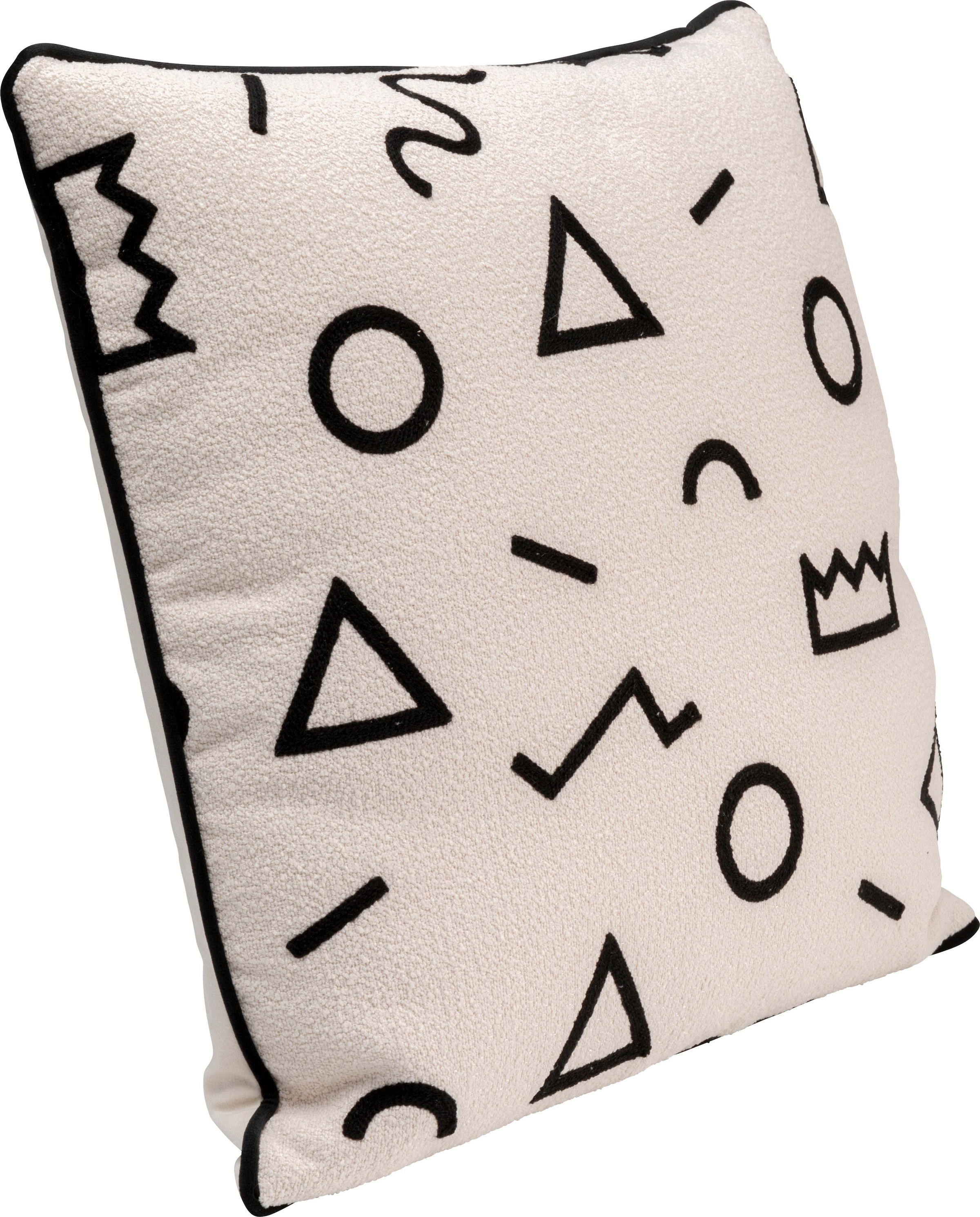 Kare Design Dekokissen »Geometric, Kissenhülle mit Füllung, 45x45 cm« stützt Kopf und Nacken angenehm und sorgt für erholsamen Schlaf