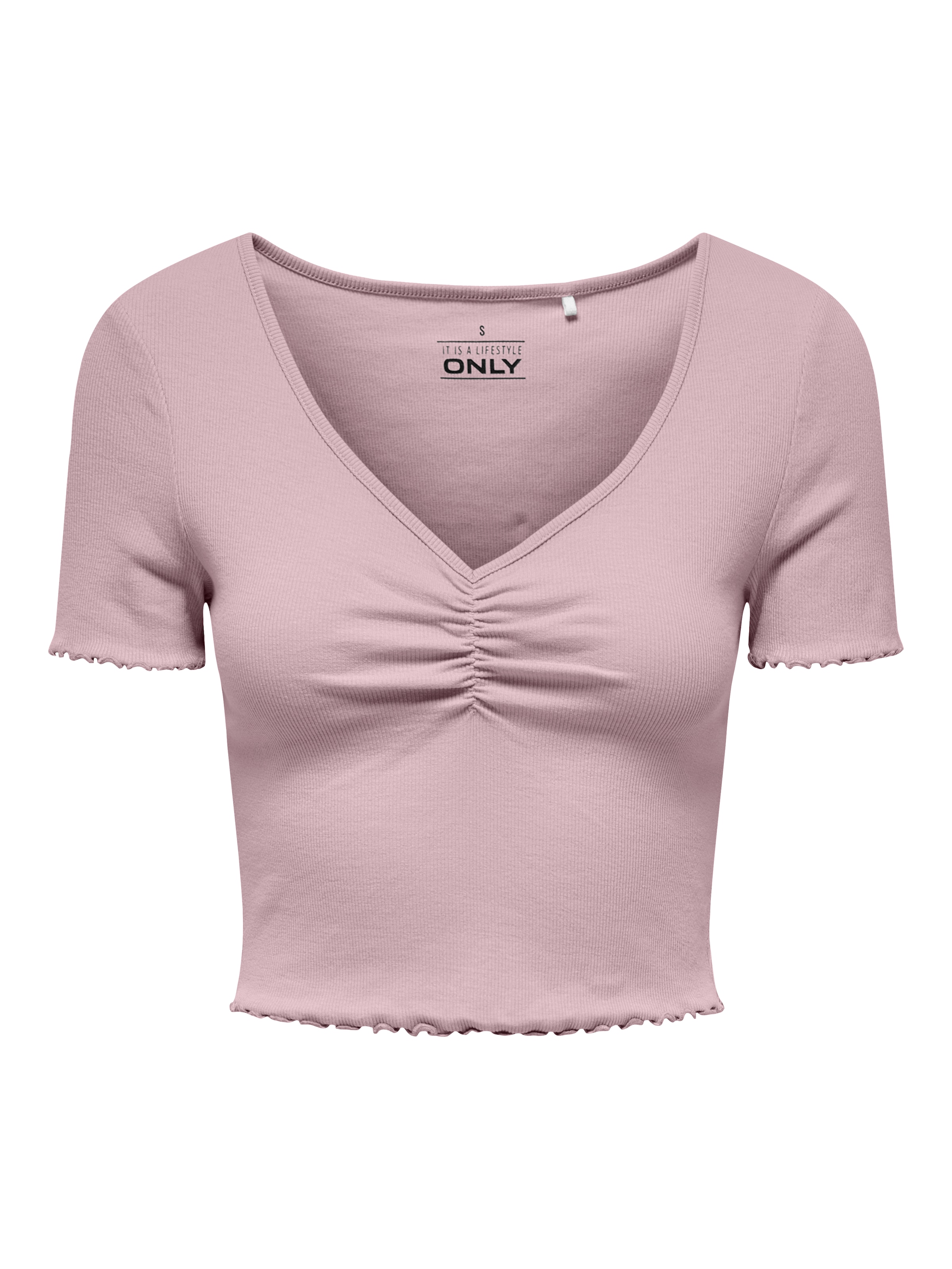 ONLY Kurzarmshirt "ONLBETTY S/S V-NECK TOP CC JRS" günstig online kaufen