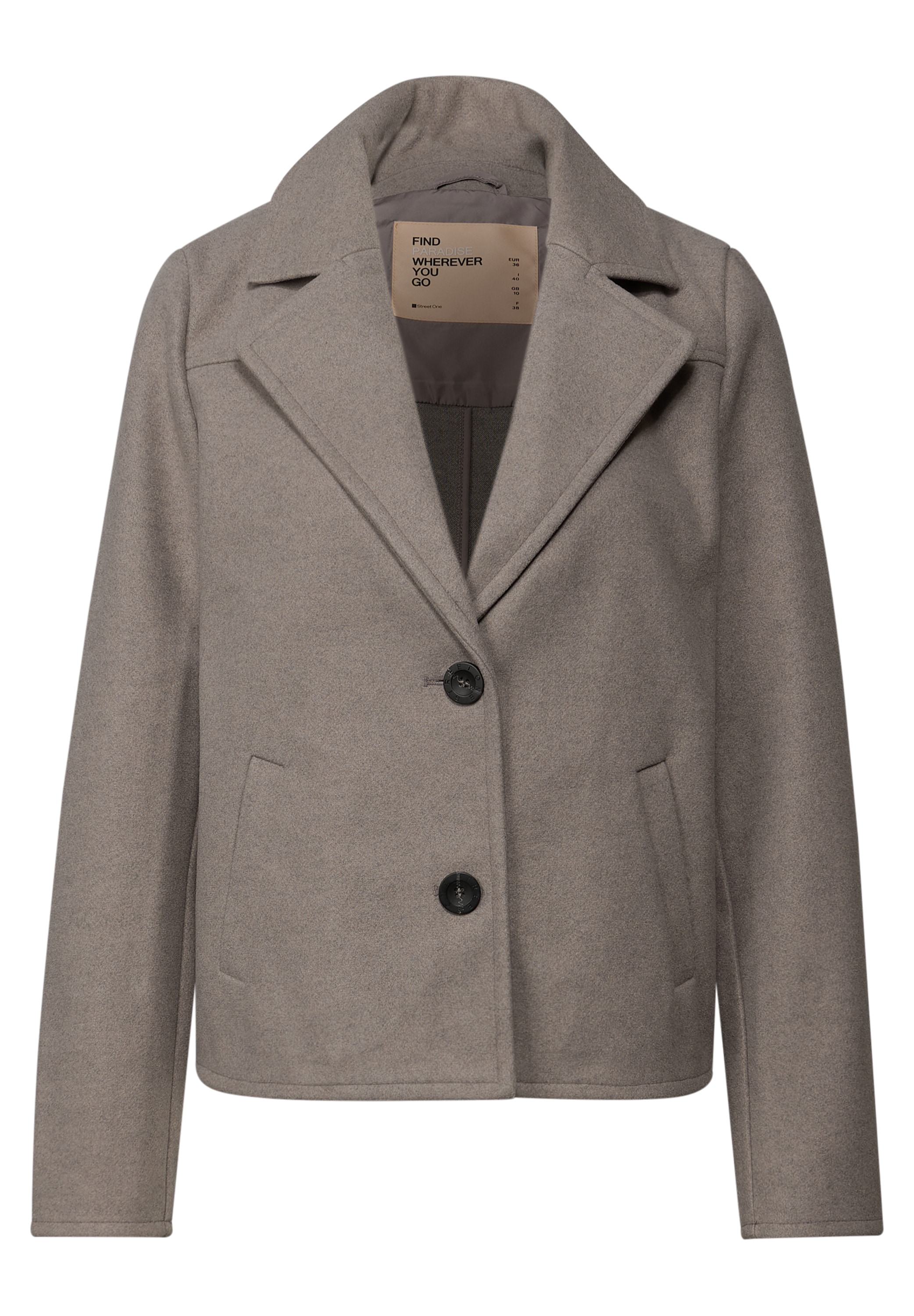 STREET ONE Kurzjacke, ohne Kapuze, mit Reverskragen