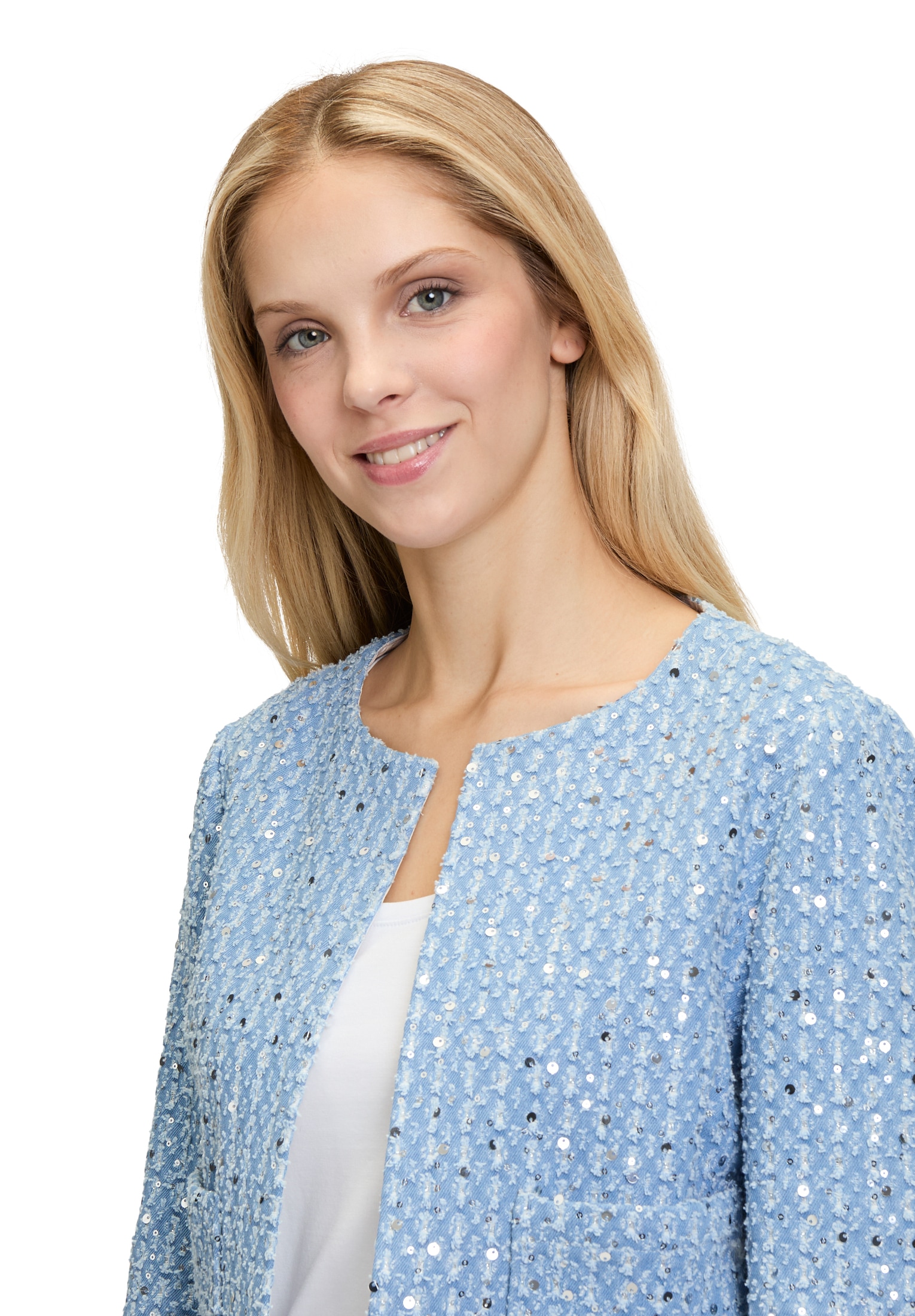 Cartoon Jackenblazer »Cartoon Blazer-Jacke mit Pailletten«, Material