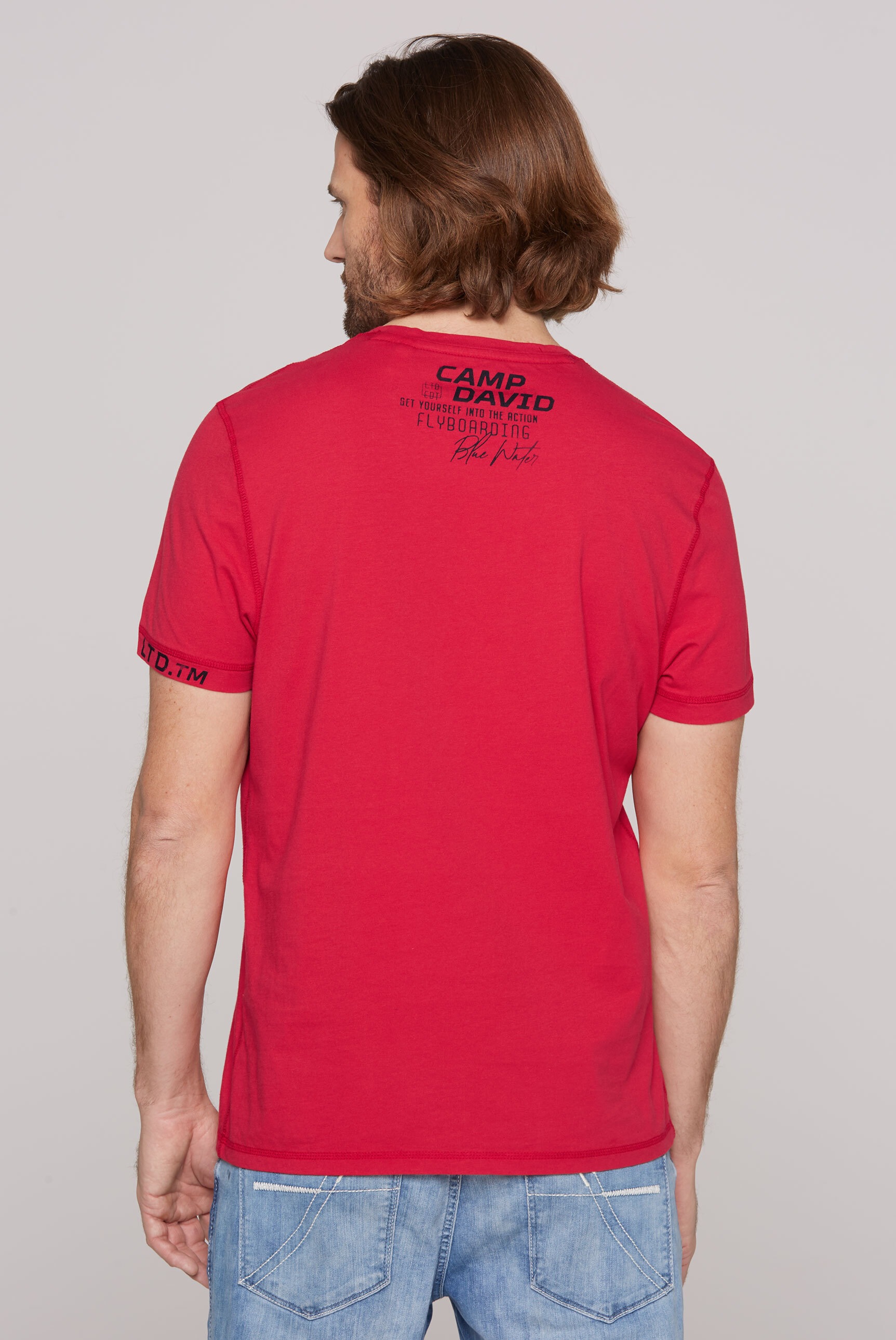 CAMP DAVID Rundhalsshirt, aus Baumwolle