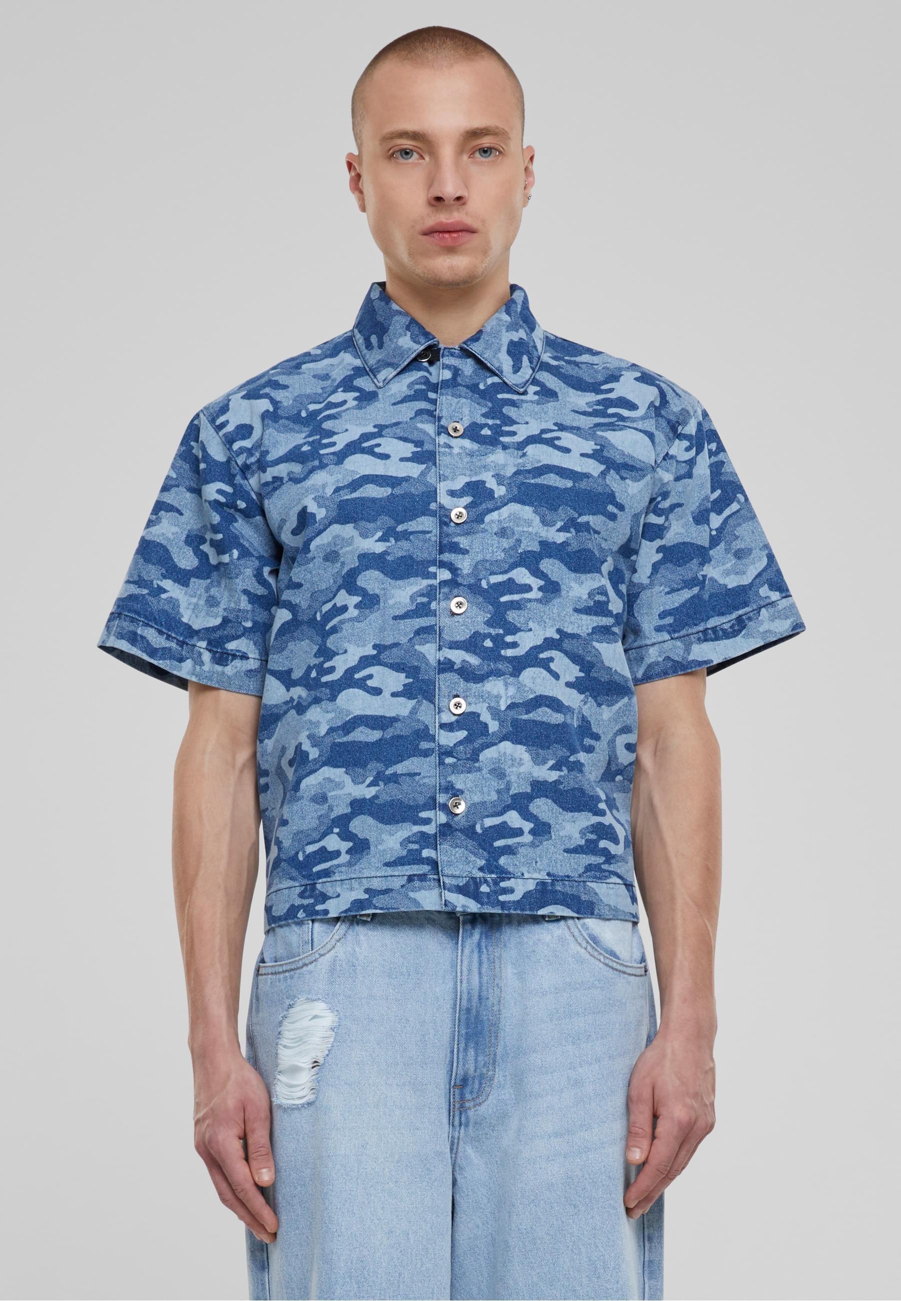 URBAN CLASSICS T-Shirt »Urban Classics Laser Camo Printed Boxy Shirt«, (1 tlg.)