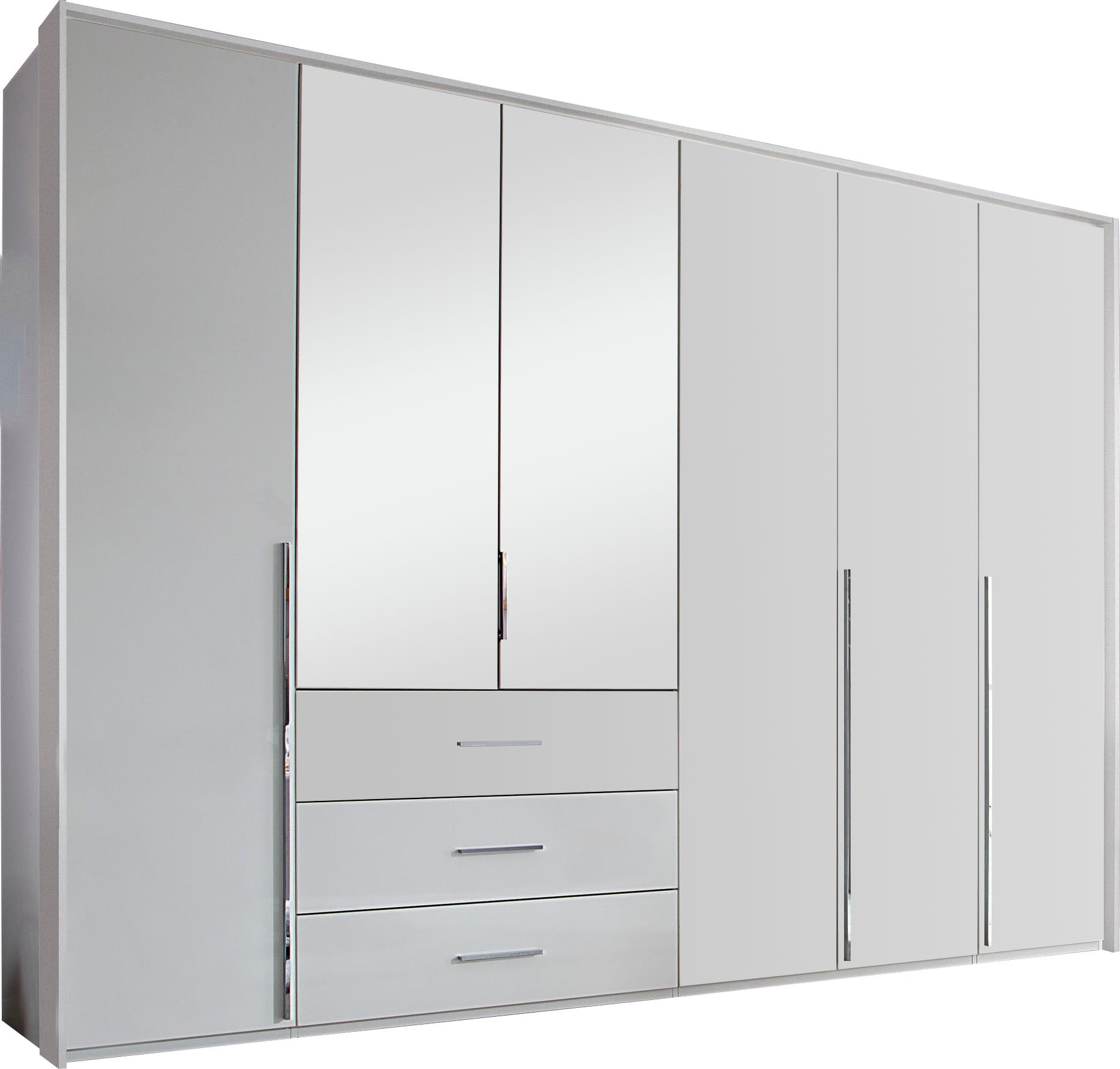 rauch Drehtürenschrank "Kleiderschrank Schrank Garderobe Wäscheschrank MONTCLAR" in den Breiten 204/254/304 cm, inkl. SOFT-CLOSE-FUNKTION, Passepartout optional mit Beleuchtung, inkl. Zubehör MADE IN GERMANY