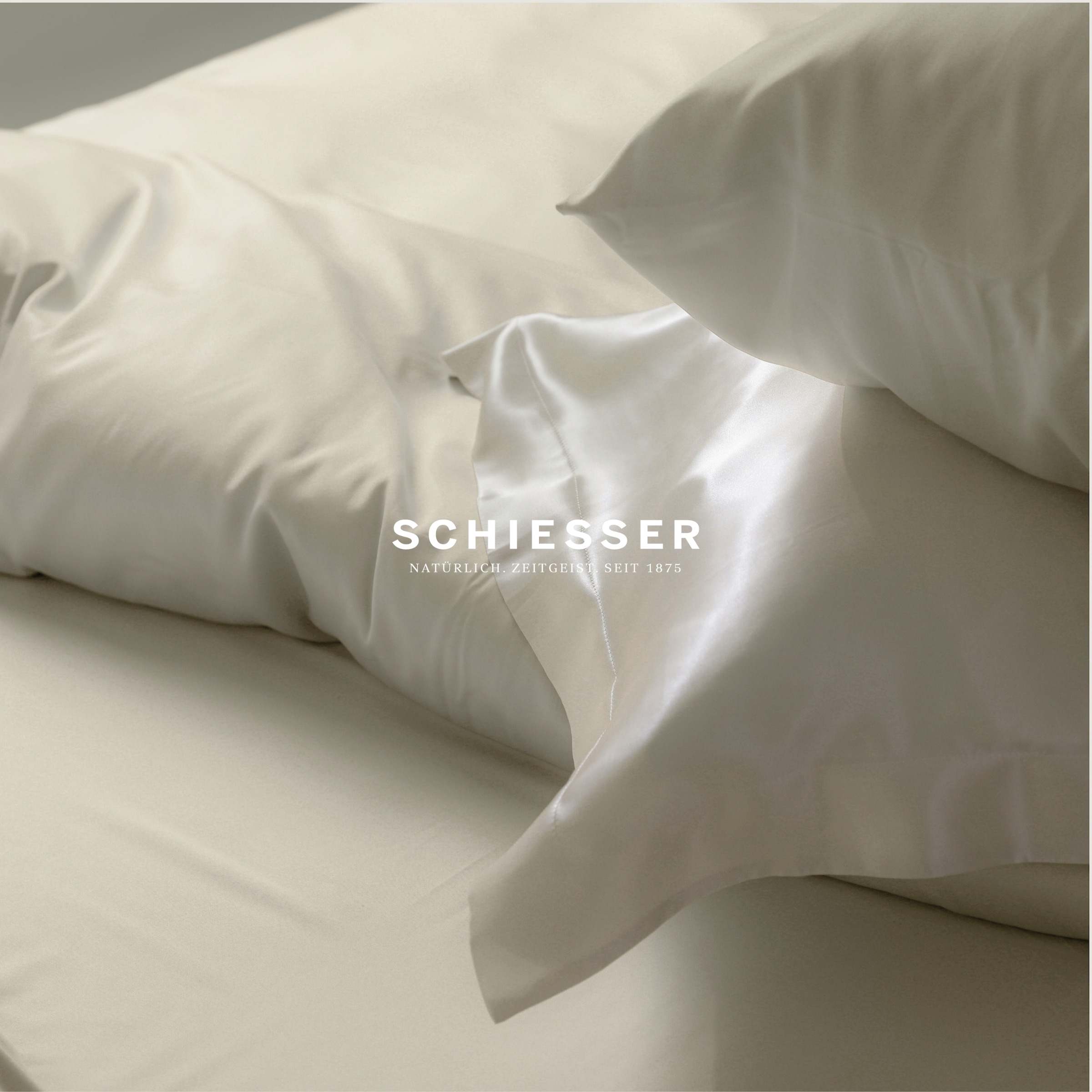 Schiesser Kissenhülle »Ella Premium Kissenhüllenset aus feinstem Baumwollsatin, 40x80 cm«, (2 St.), Made in Green