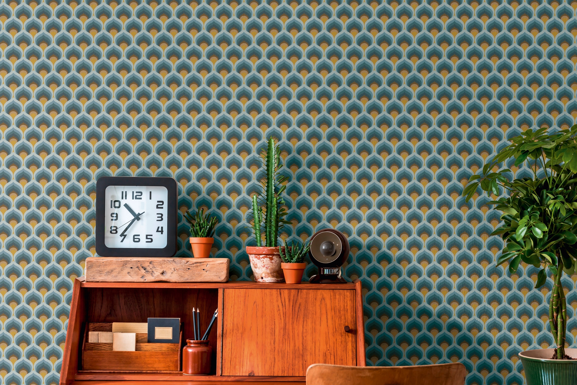 A.S. Création Vliestapete »Retro Chic Grafik-Tapete Mustertapete Retro 3D« matt strukturiert Vintage Vliestapete für Schlafzimmer Küche Wohnzimmer Grafik Design