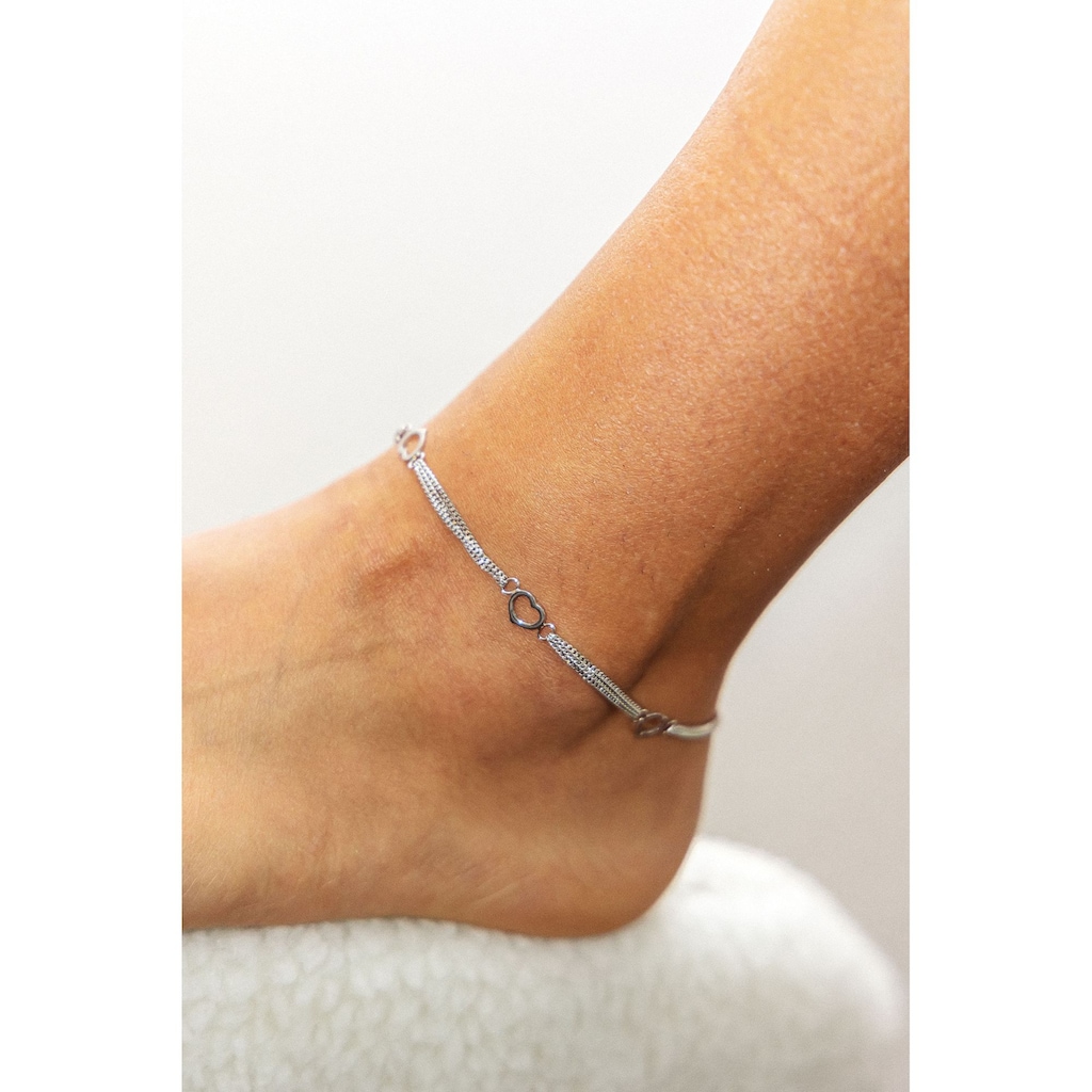 Zeeme Fußkette »925/- Sterling Silber Herzmotiv«