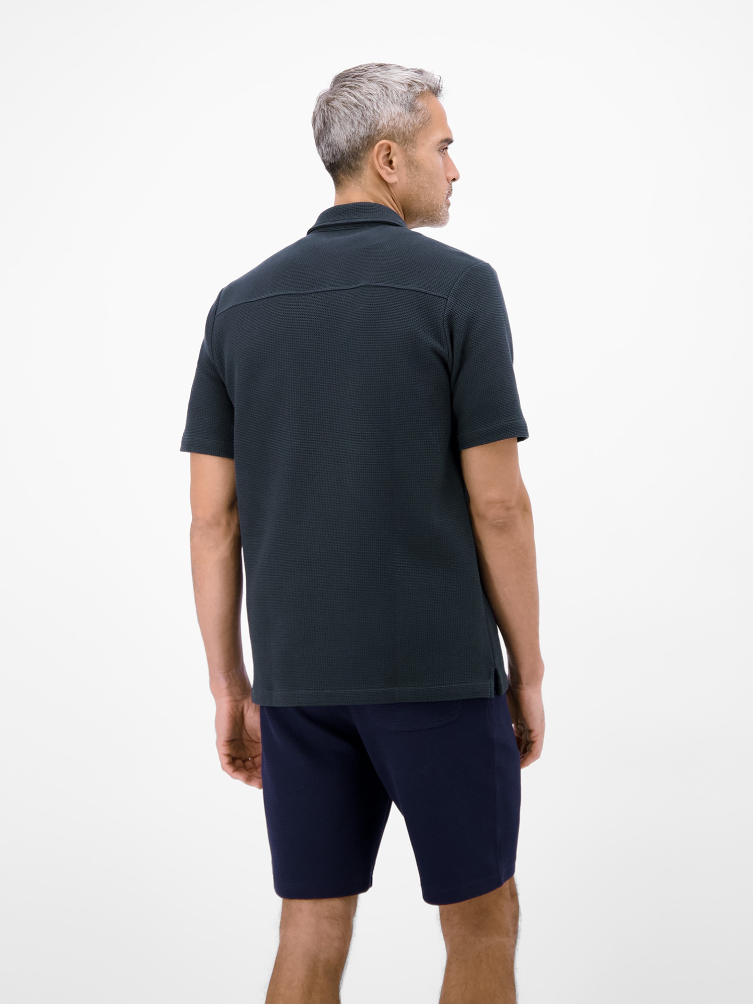 LERROS Poloshirt »Poloshirt mit durchgehender Knopfleiste, unifarben«