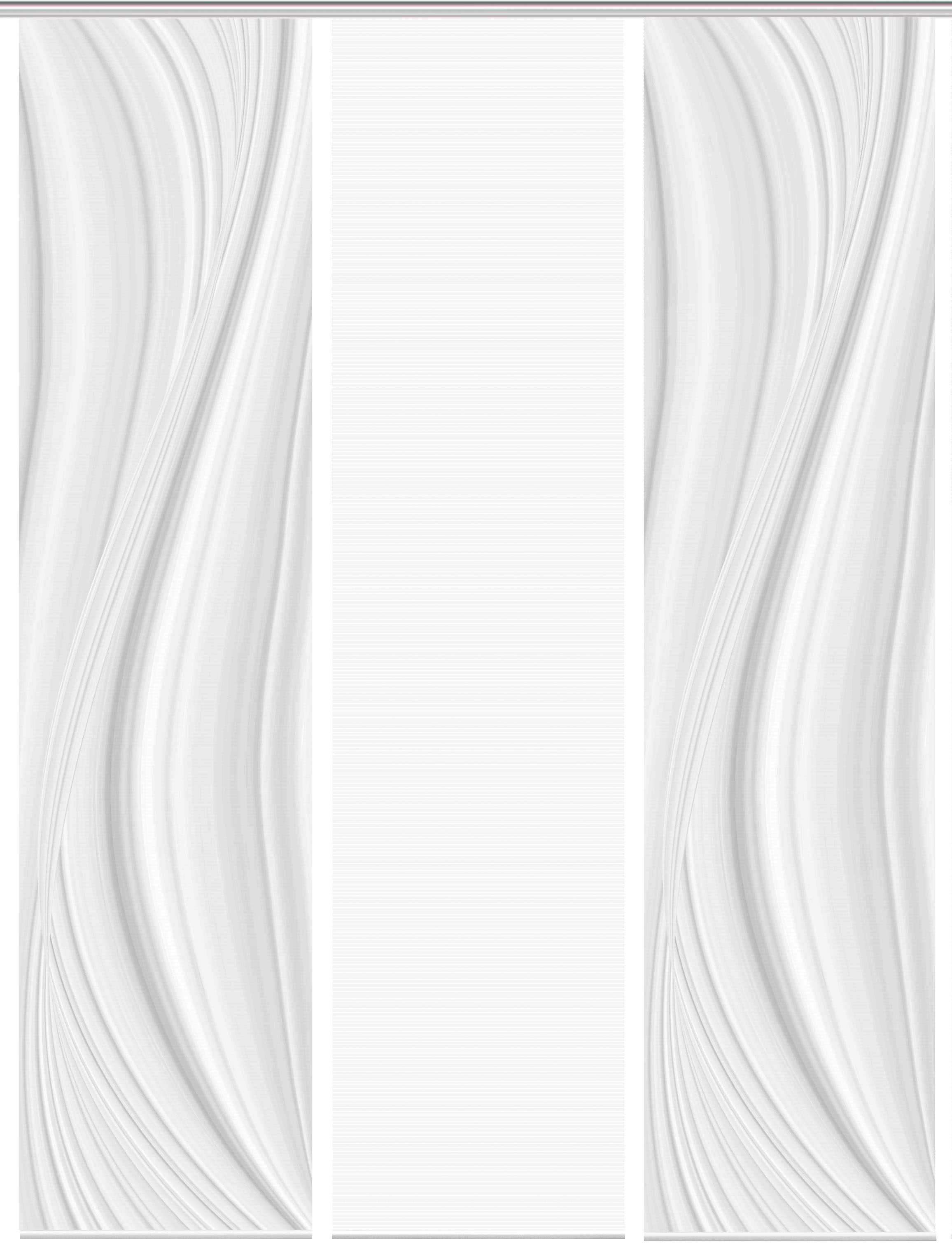 Thumbnail - Vision S Schiebegardine "LAURINA 3er SET" Paneelwagen 3 Stk. tlg. Schiebevorhang Digidruck 3er Set LAURINA