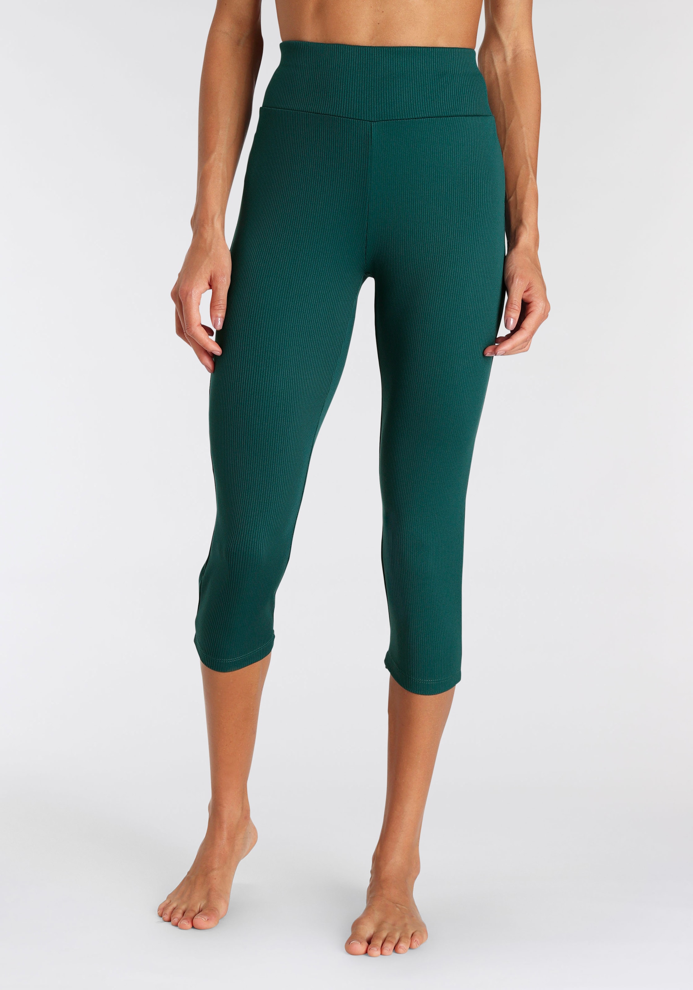 LASCANA ACTIVE Caprileggings, mit Rippstruktur