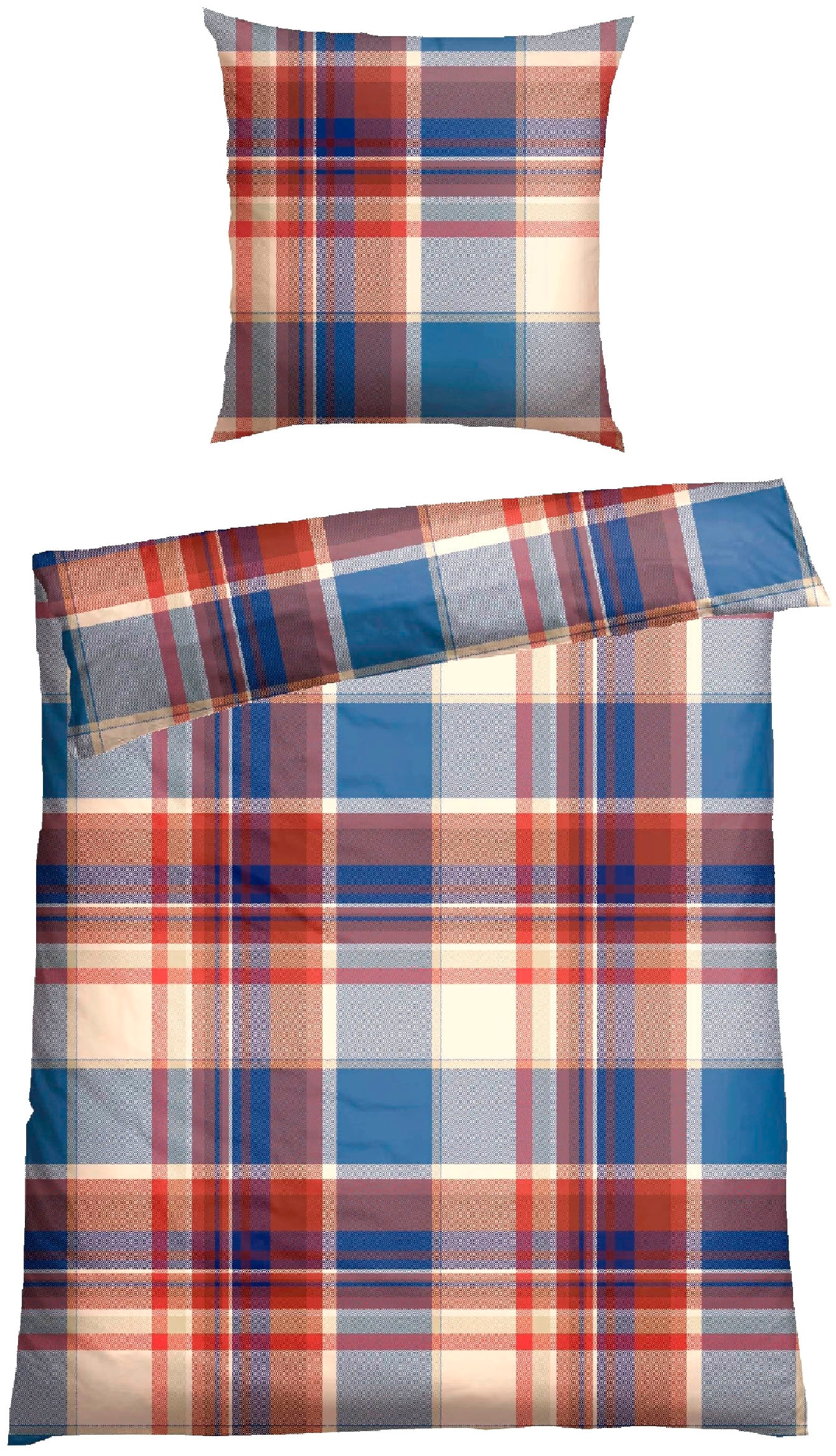 Schiesser Bettwäsche "Solange aus weicher Baumwolle in karierter Optik" 2 S günstig online kaufen