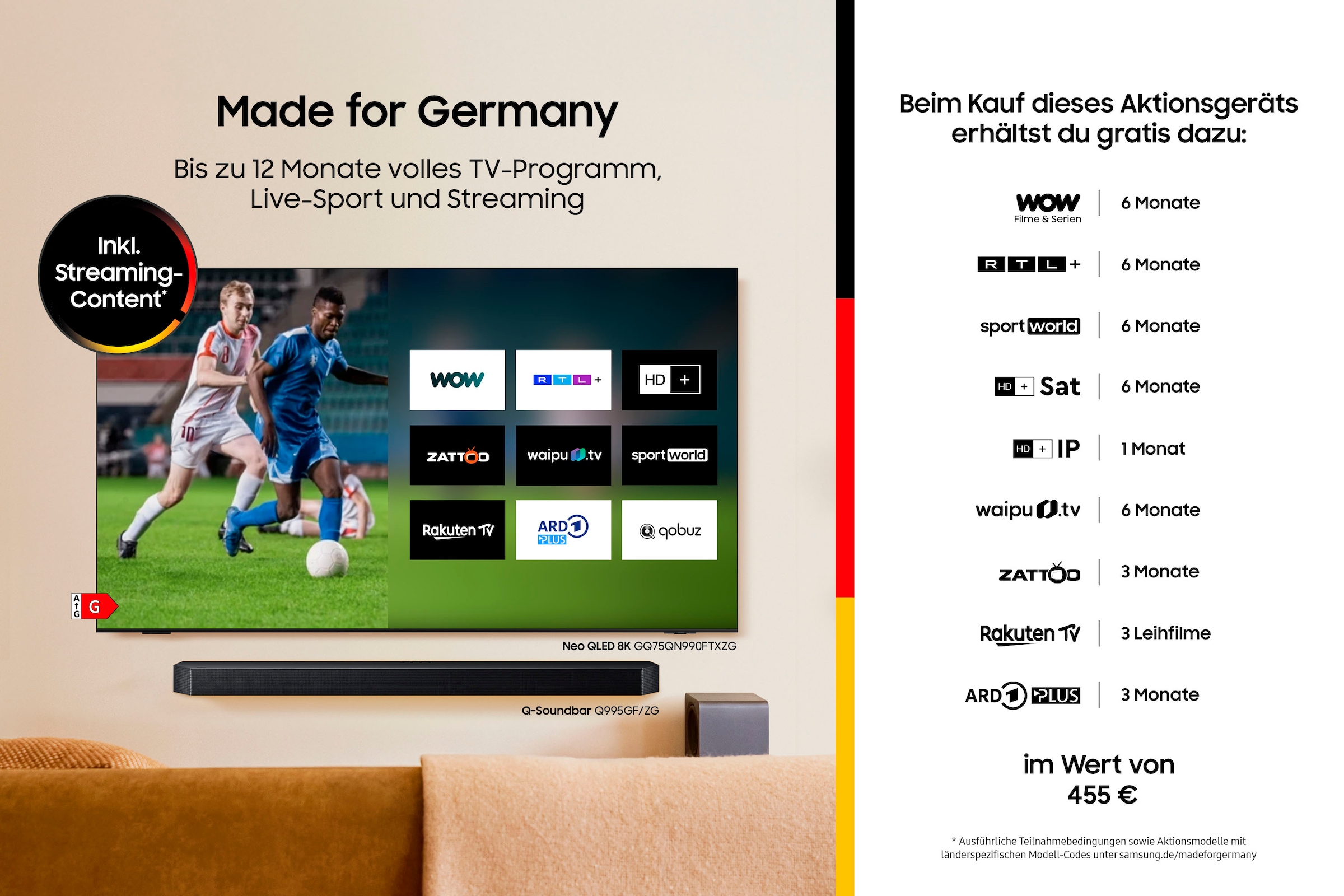 Samsung OLED-Fernseher »GQ55S95FAT«, 4K Ultra HD, Smart-TV, HDR Pro & Glare Free, Dolby Atmos & AI Sound, Gaming Hub, bis zu 165Hz
