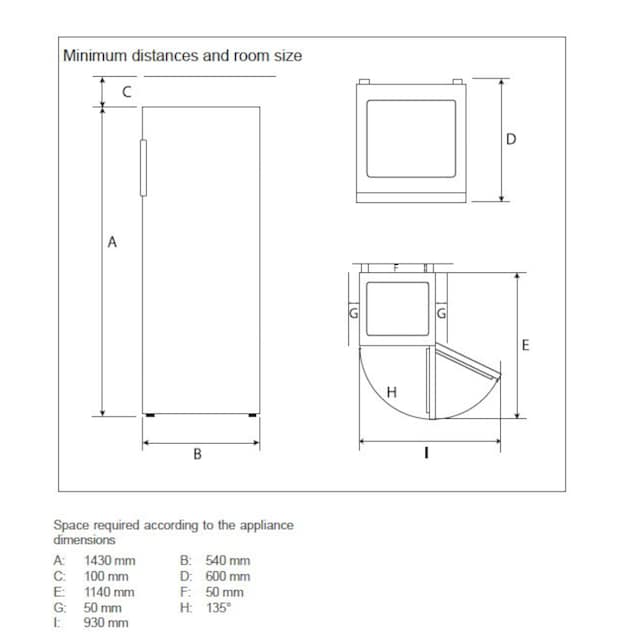 Hanseatic Gefrierschrank, 143 cm hoch, 54 cm breit, NoFrost,  Schnellgefrierfunktion, Türalarm | BAUR