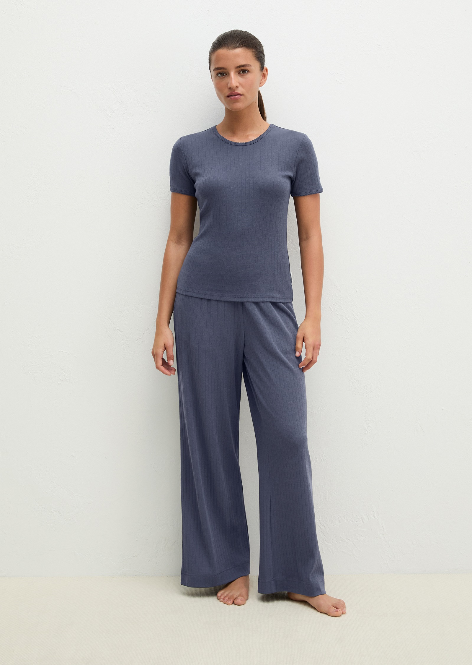 Marc OPolo Pyjamaoberteil "Mixn Match Airy Cotton Rib"