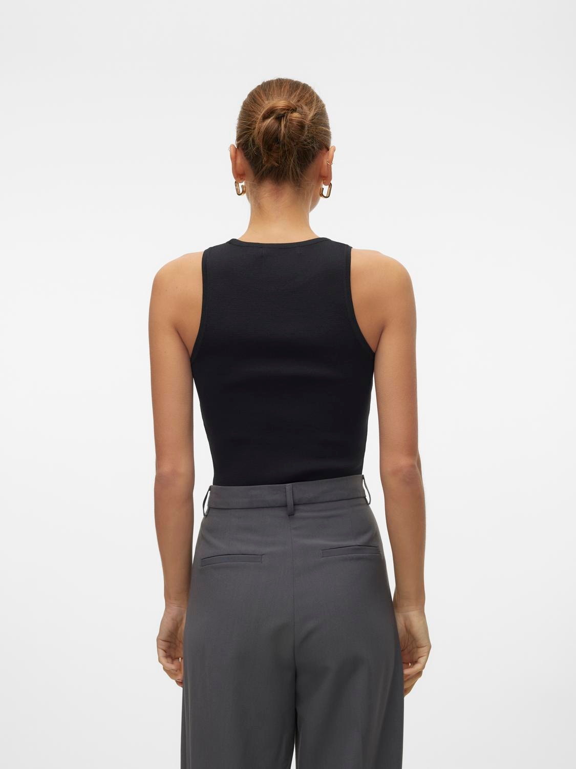 Vero Moda Strickpullover »VMGINNY SL O-NECK CROP TOP NOOS«
