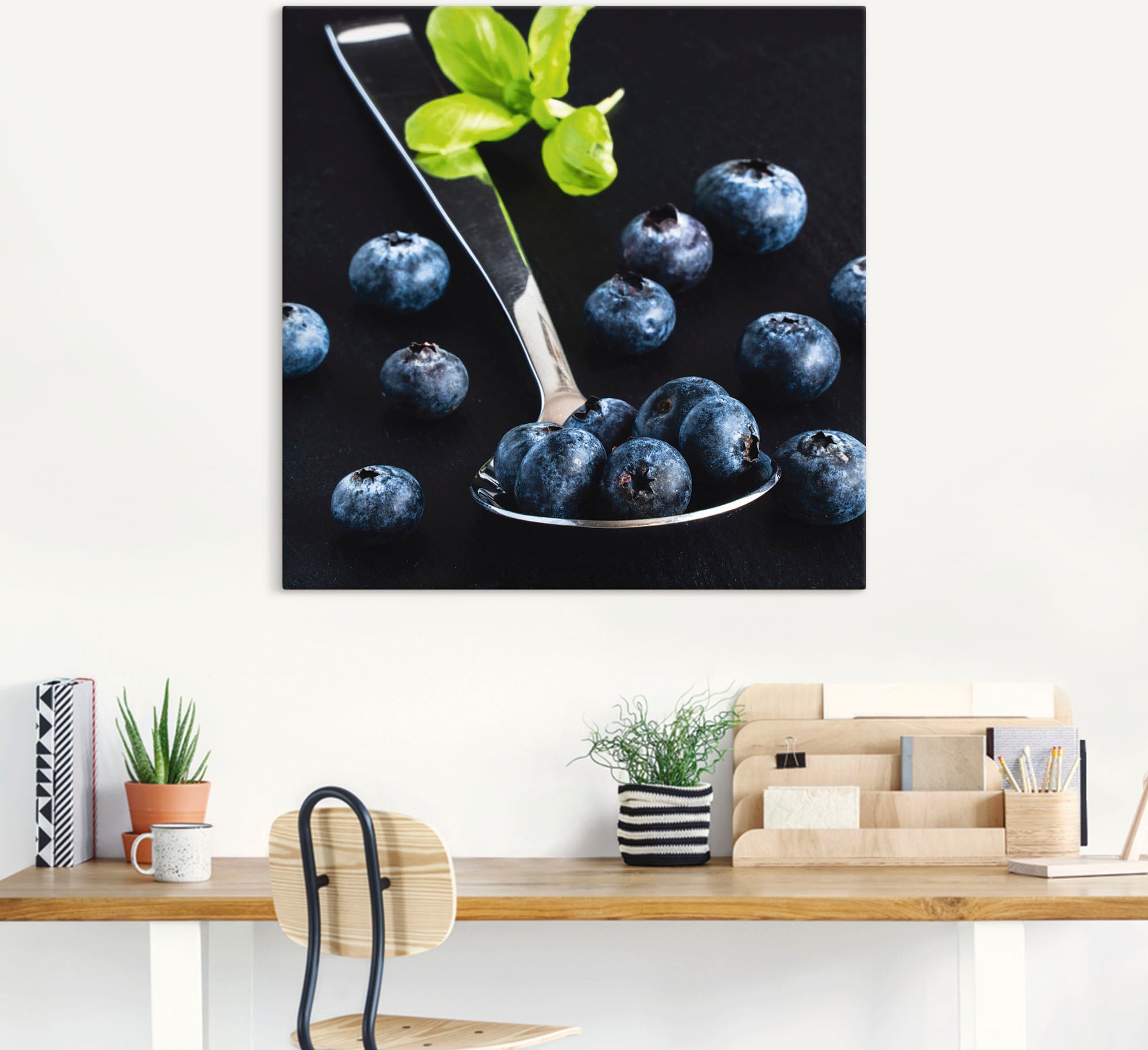 Leinwandbild, gesund oder | als und Poster Obst Wandbild Bilder, St.), Alubild, in bestellen versch. »Heidelbeeren, Größen (1 Artland Wandaufkleber lecker«, BAUR