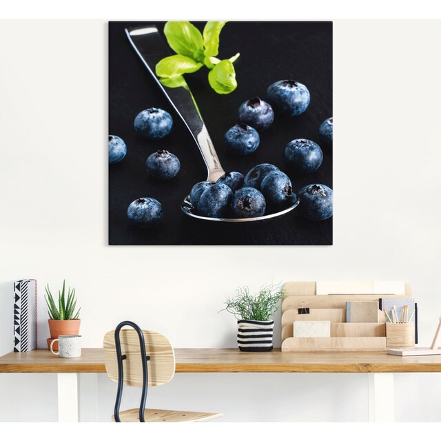Artland Wandbild »Heidelbeeren, gesund und lecker«, Obst Bilder, (1 St.),  als Alubild, Leinwandbild, Wandaufkleber oder Poster in versch. Größen  bestellen | BAUR