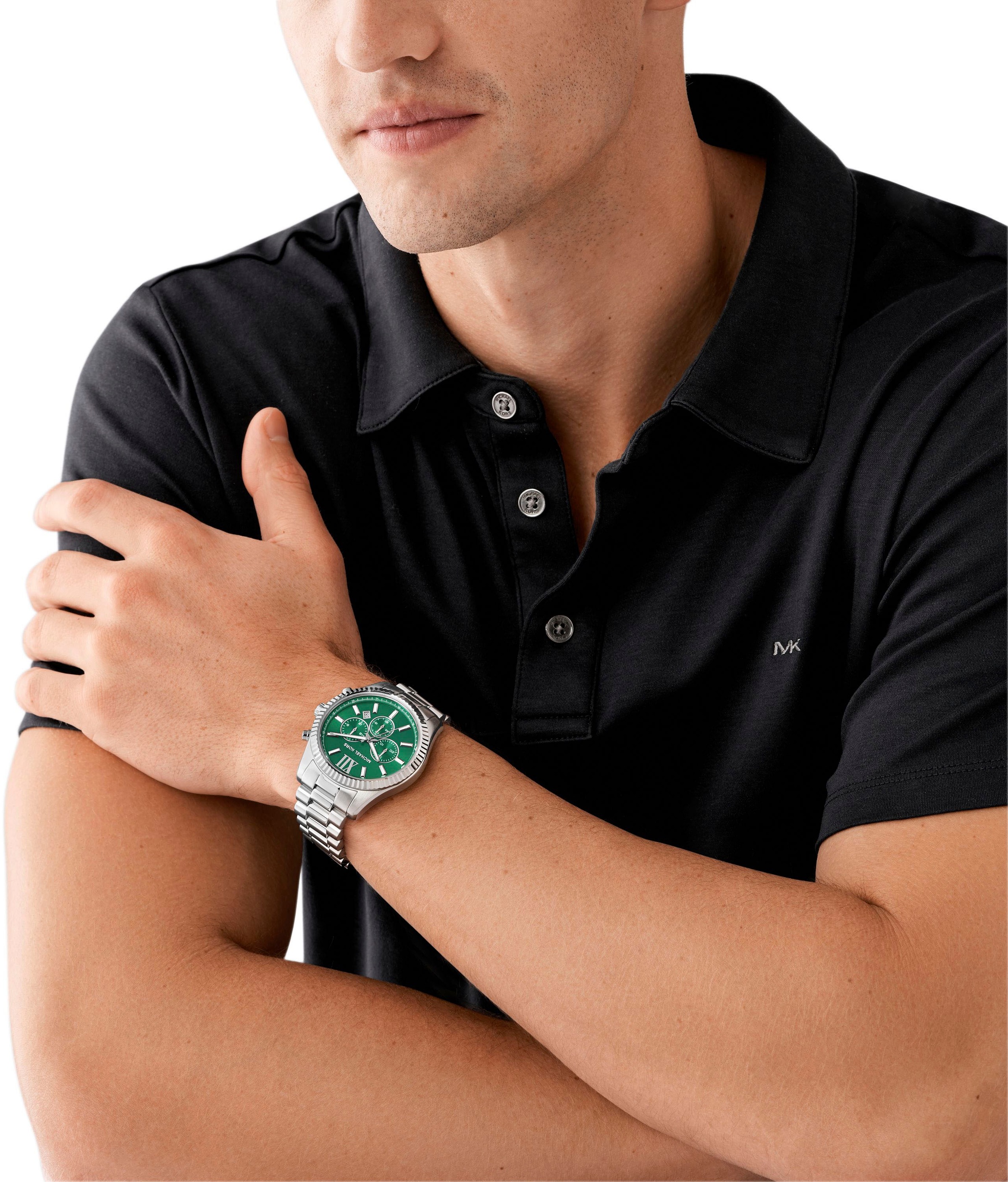 MICHAEL KORS Chronograph »LEXINGTON«, Quarzuhr, Armbanduhr, Herrenuhr, Stoppfunktion, Edelstahlarmband