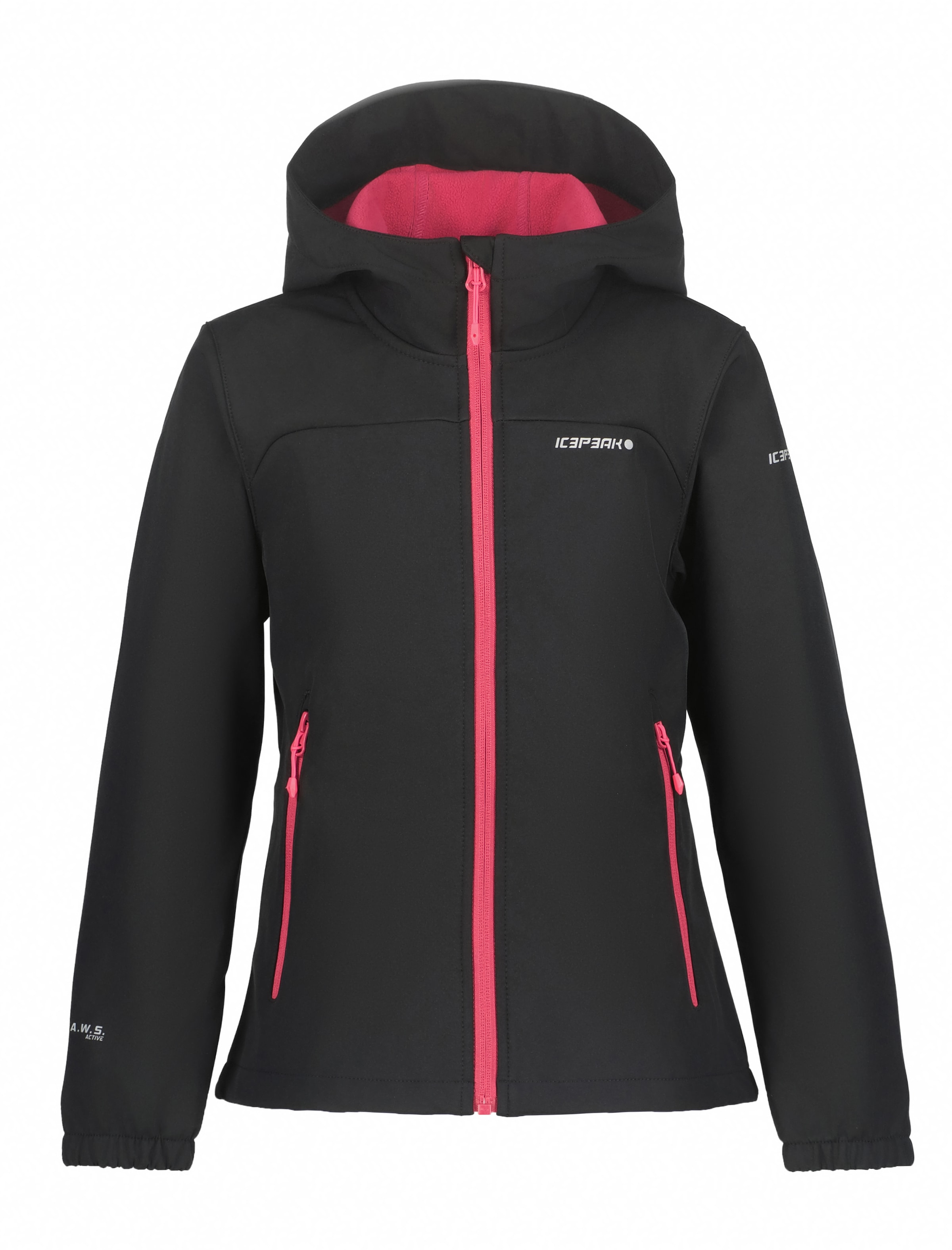 Icepeak Softshelljacke "SOFTSHELLJACKE KULM - für Kinder", mit Kapuze