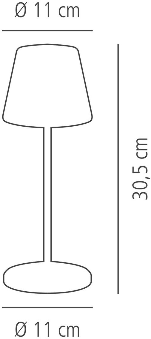APS LED Tischleuchte »"MERLE" Kabellose USB-C Tischleuchte«, 1 flammig, Leuchtmittel LED-Modul | LED fest integriert, Spritzwasssergeschützt IP 54, inkl. Dockinstation und Fernbedienung