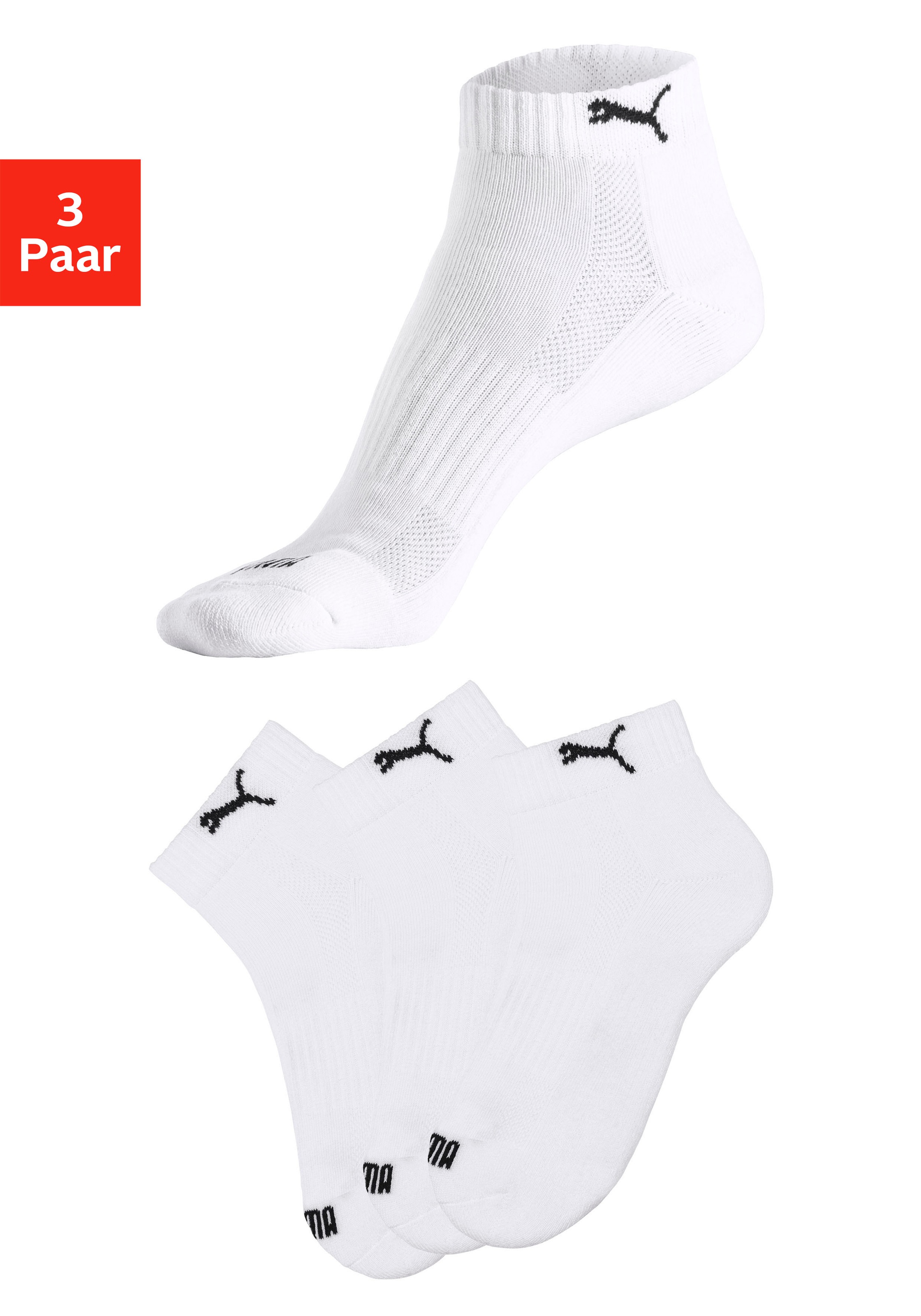 PUMA Kurzsocken, (3 Paar), mit Frotteesole günstig online kaufen