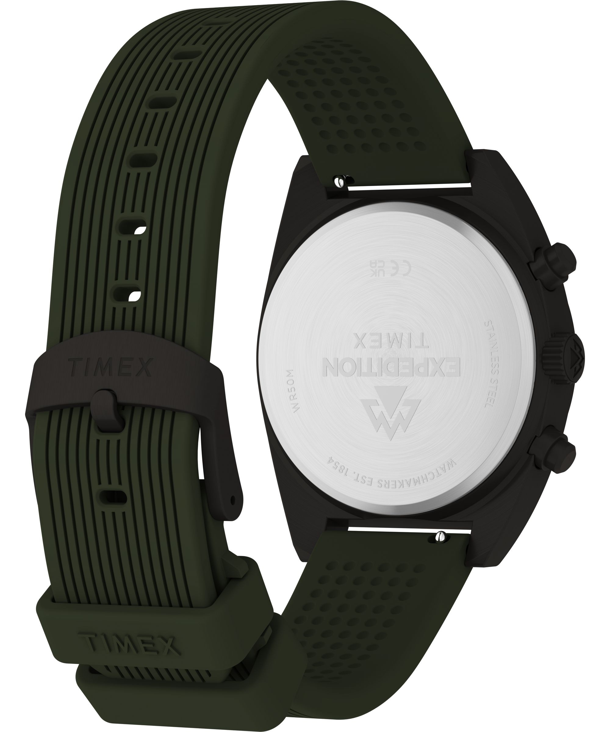 Timex Quarzuhr »Expedition® Capstone Chronograph« Armbanduhr, Herrenuhr, Silikonarmband, analog, Tag, Beleuchtung