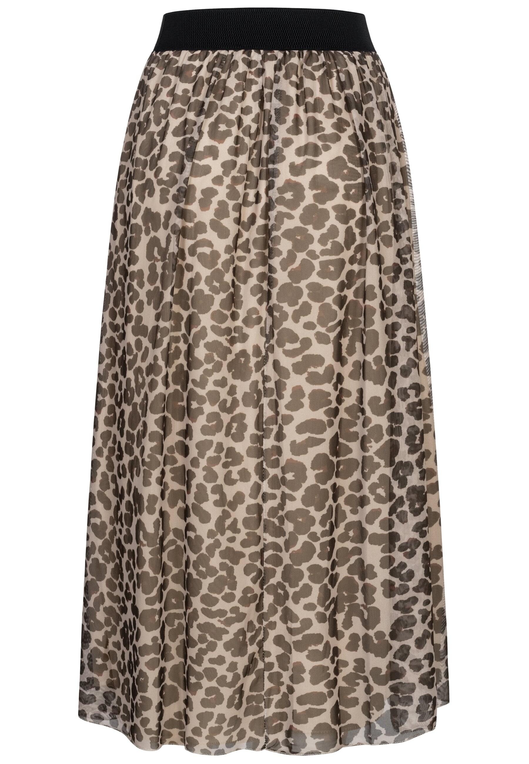 CLOUD 5IVE Sommerrock "CLOUD 5IVE Longform Rock mit Leoprint und Gummiband" günstig online kaufen