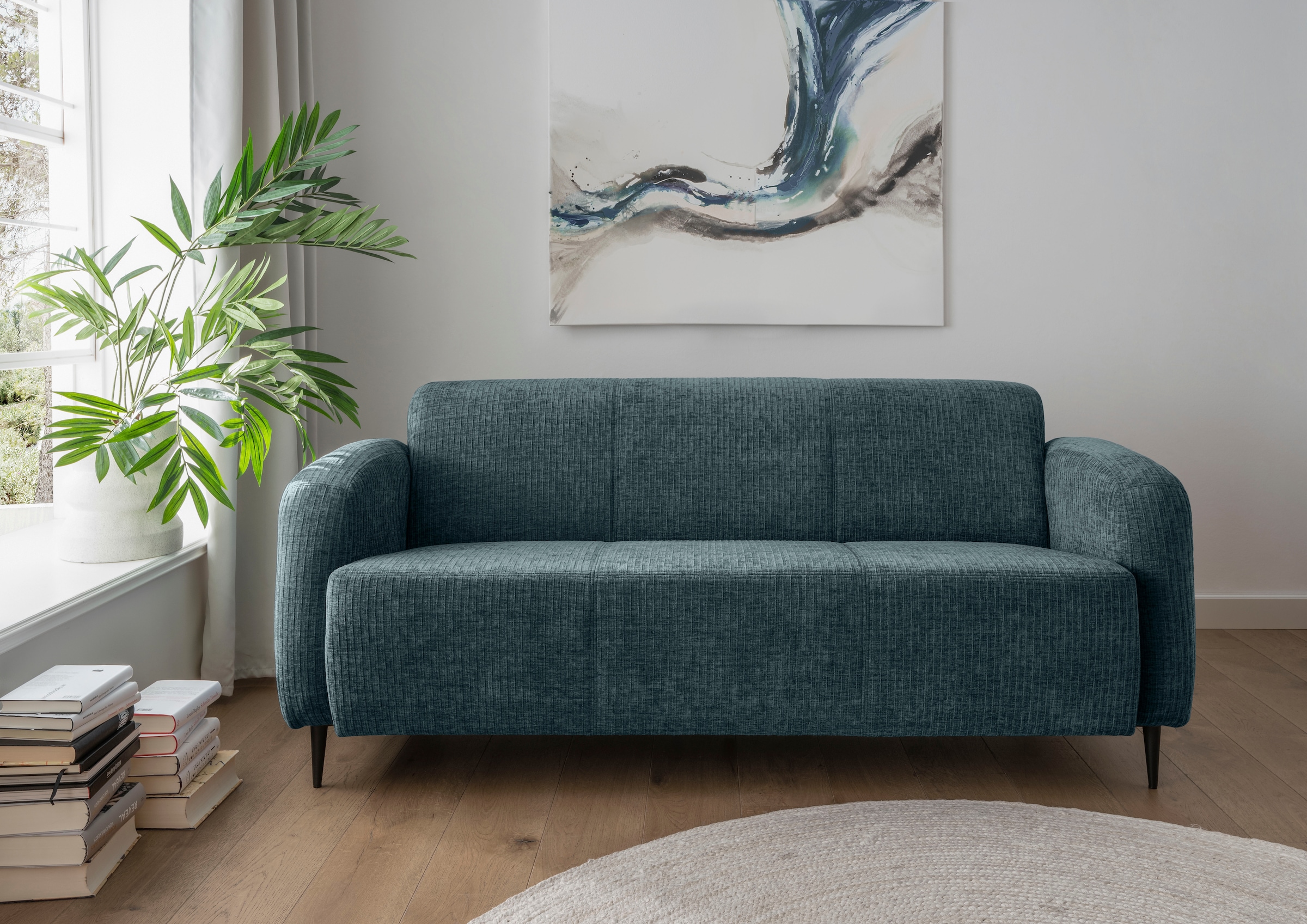 Home affaire 3-Sitzer "Marone bequem, Breite 185cm, komfortable Wellenunterfederung"