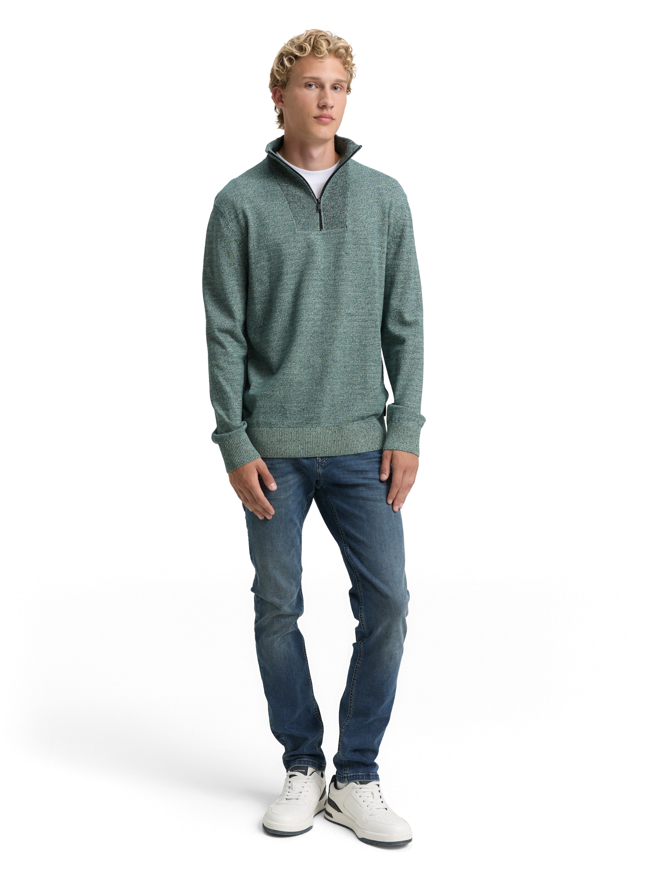 TOM TAILOR Denim Troyer, mit Rippbündchen