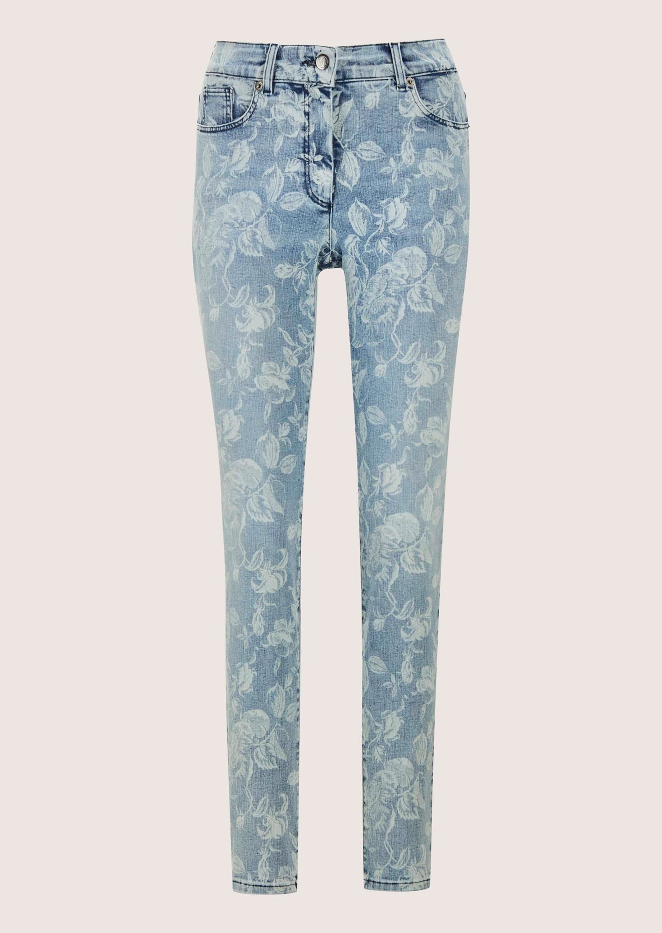 MADELEINE Regular-fit-Jeans "Jeans Schlanke Five-Pocket mit Unikat-Print" günstig online kaufen