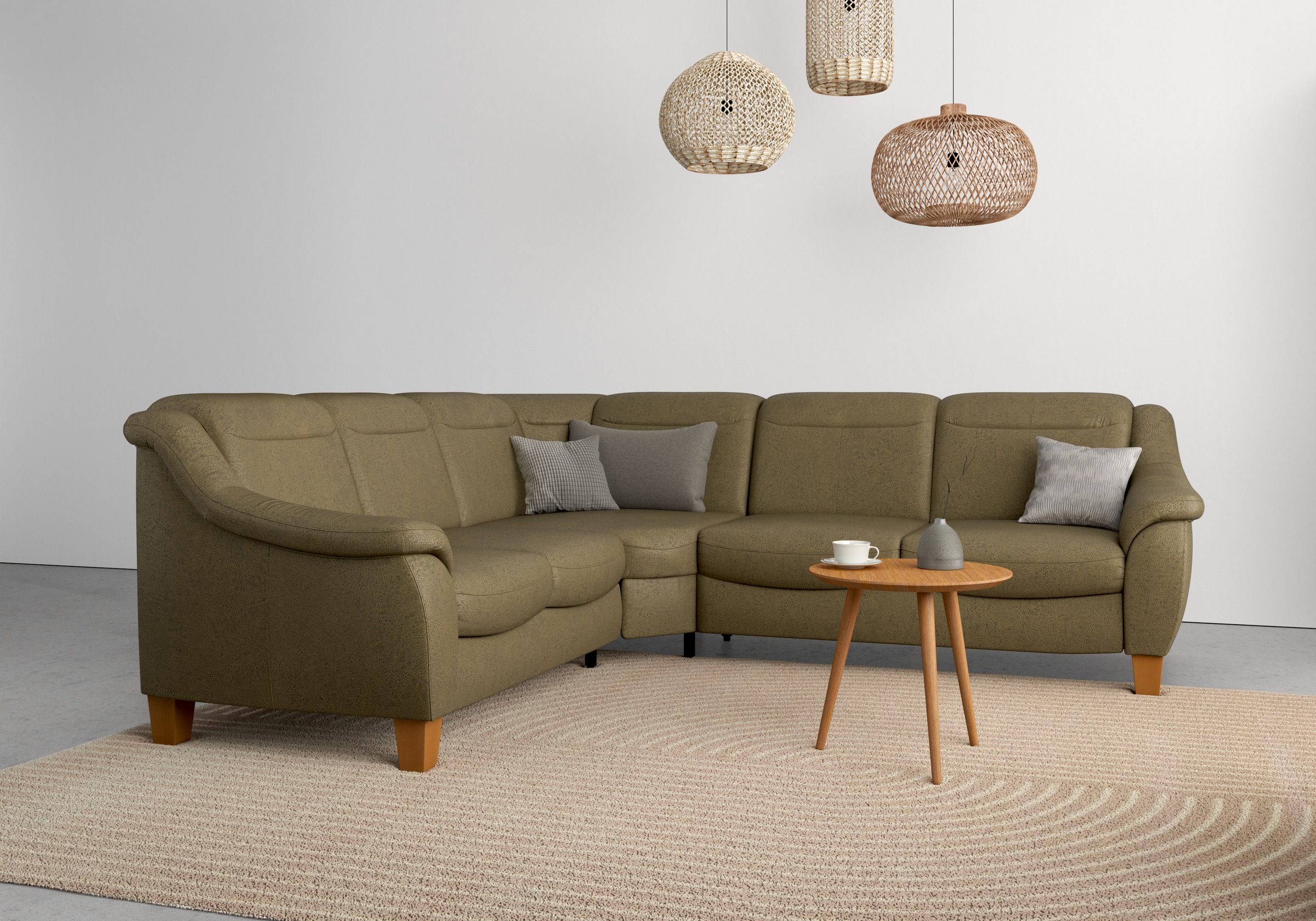 OTTO home Ecksofa "Caldera L-Form" Federkern, optional Kopfteilverstellung, Schlaffunktion & Bettkasten