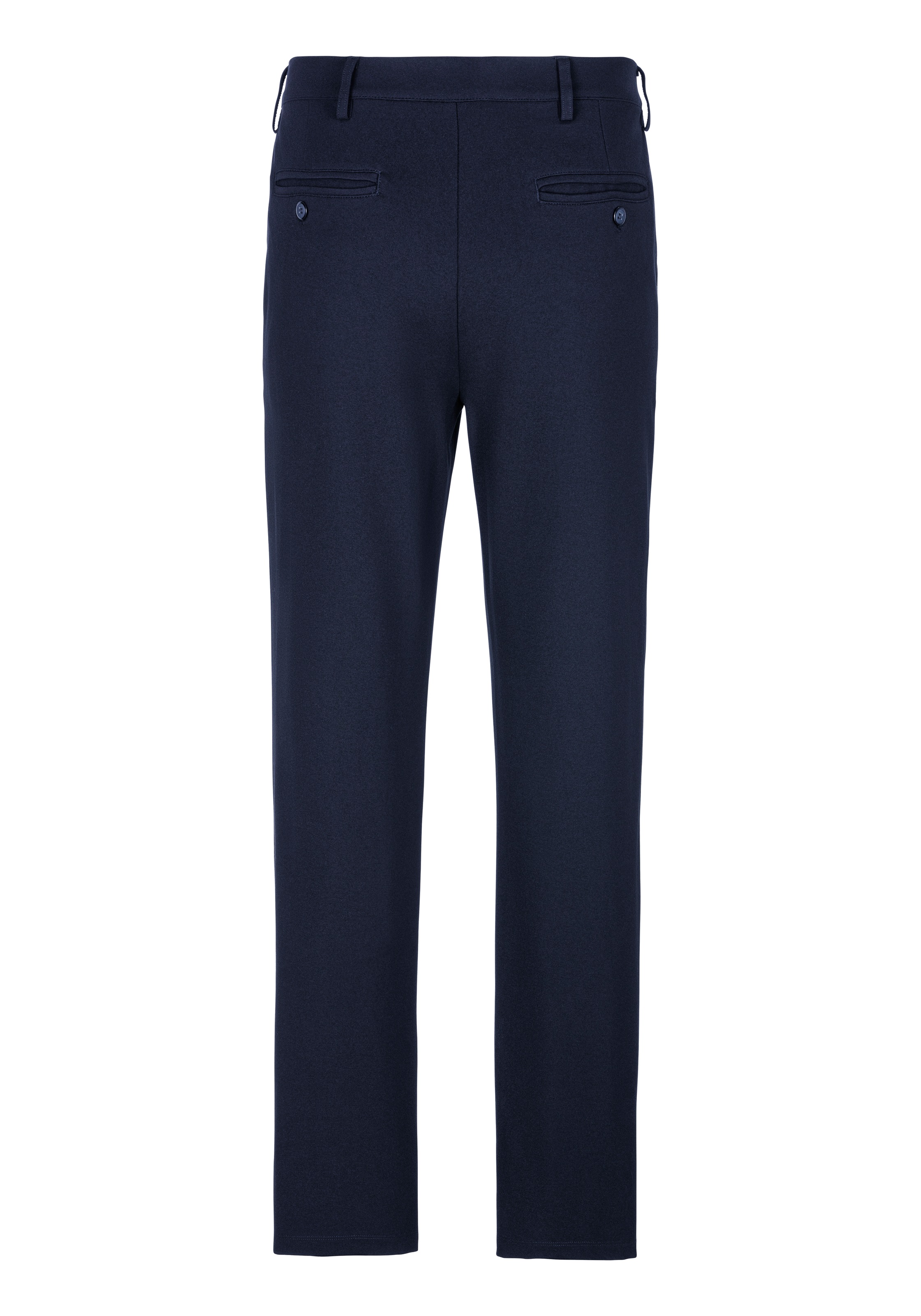 Stretch-Hose JOHN DEVIN "regular-fit", Herren, Gr. 34, Länge 32, blau (navy), Jersey, Obermaterial: 67% Viskose, 29% Polyamid, 4% Elasthan, unifarben, regular fit lang, Hosen, bequeme Hose aus elastischer Qualität 3