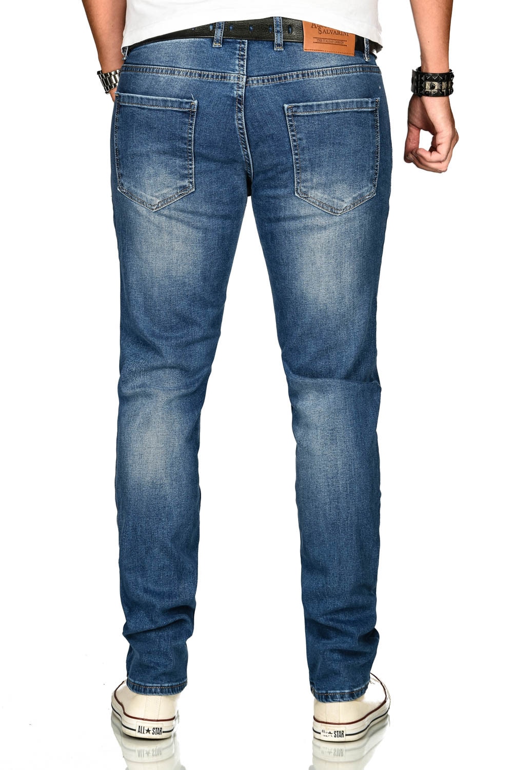 Alessandro Salvarini Stretch-Jeans »ASAngelo«, Angenehme Passform durch vorhandenen Elasthan Anteil