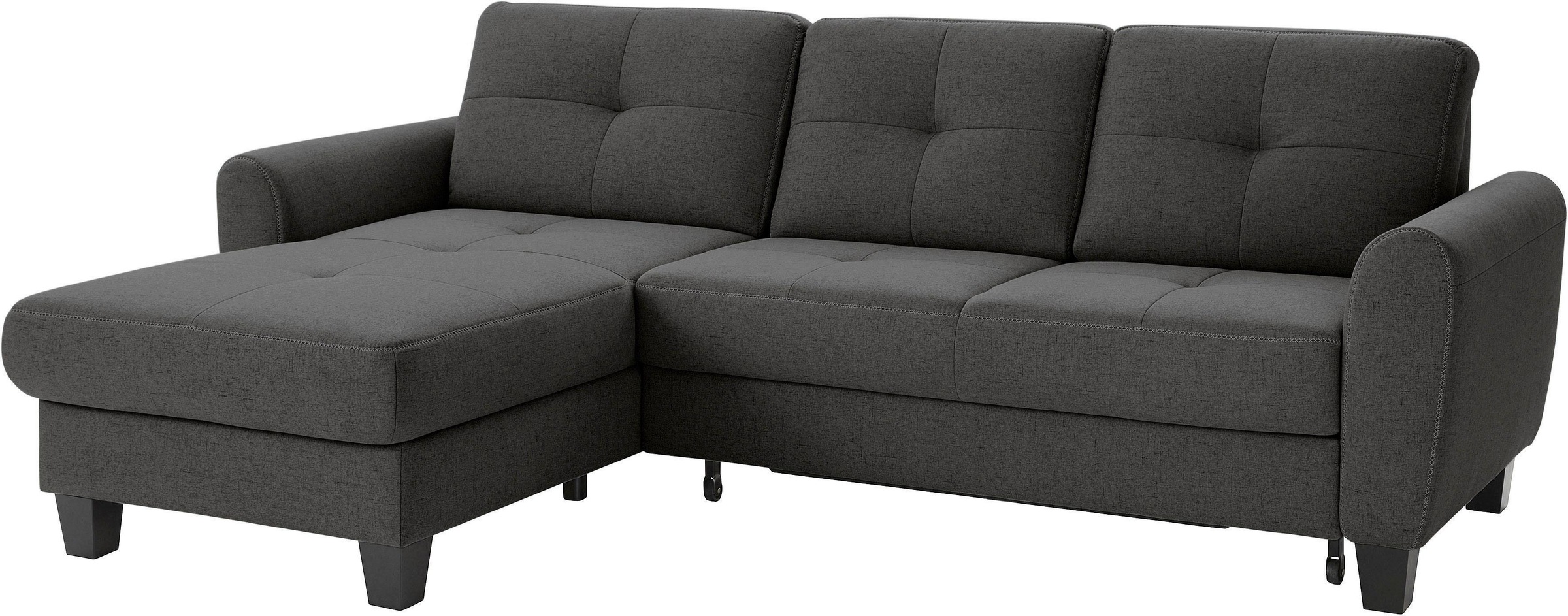 sit&more Ecksofa »Varese L-Form«, mit Federkern, wahlweise mit Bettfunktion und Stauraum