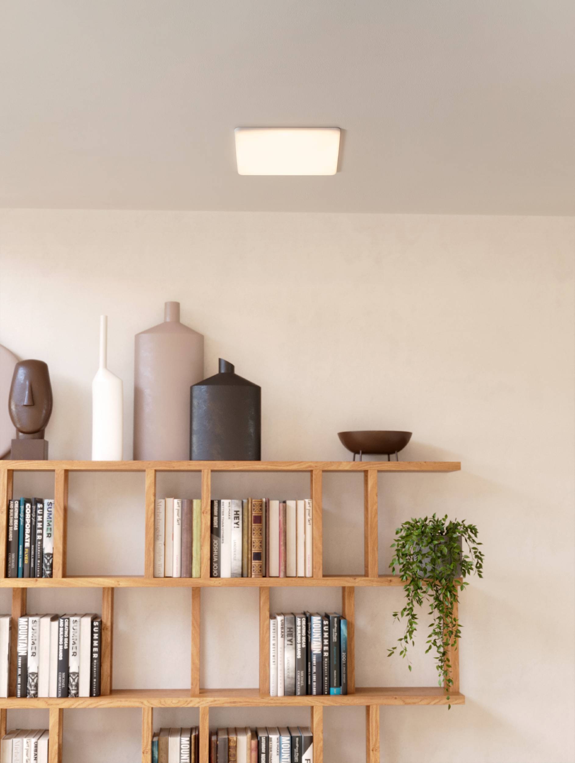 EGLO Einbauleuchte »Rapita Deckenlampe, Aluminum und Kunststoff, Einabaulampe, Flurlampe« LED-Modul 1 Stk. Warmweiß Einbauleuchte - L21,5 x B21,5 x ET30 cm - weiß - 18W inkl.