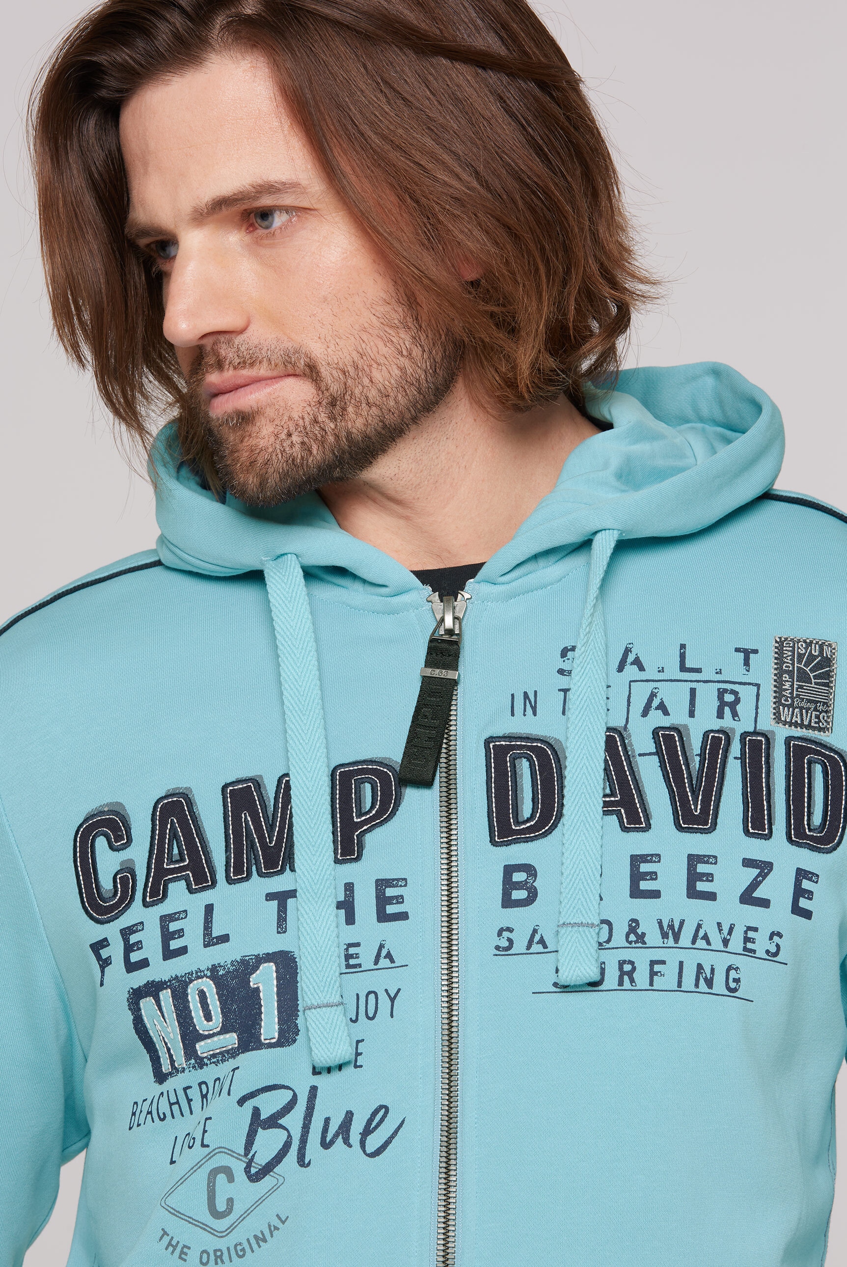 CAMP DAVID Kapuzensweatjacke, mit Baumwolle