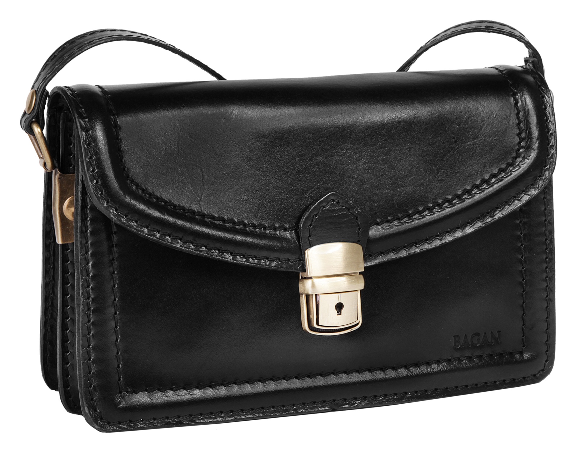 Thumbnail - Bagan Umhängetasche echt Leder, Made in Italy