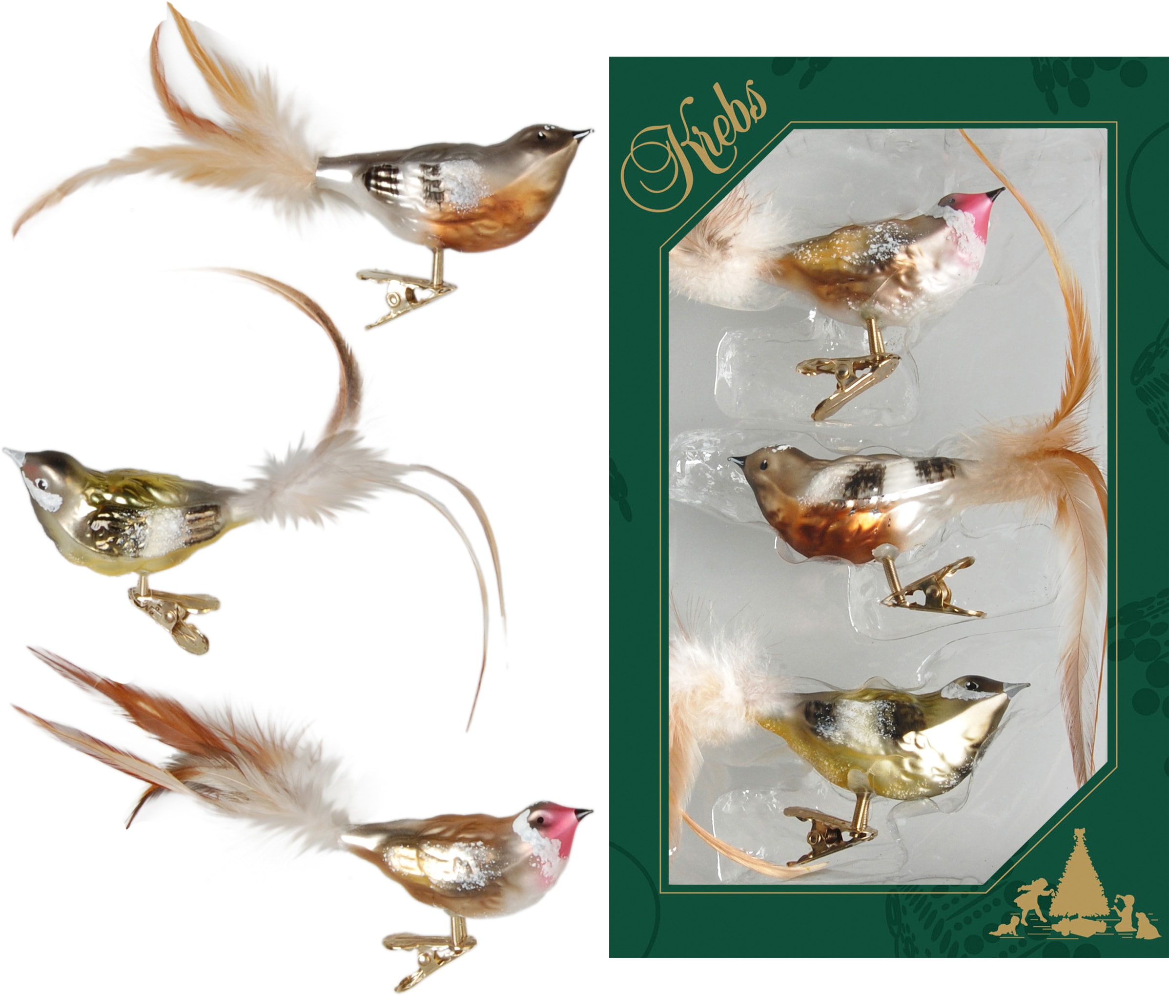 Krebs Glas Lauscha Weihnachtsbaumklammer "CBK80870, Weihnachtsdeko, Christb günstig online kaufen