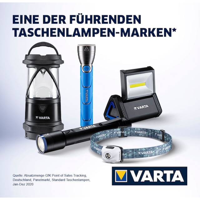 VARTA Taschenlampe »Night Cutter F40 Premium«, (Set), 1000 Lumen  Leuchtstärke, vier Leuchtmodi, schwarz | BAUR