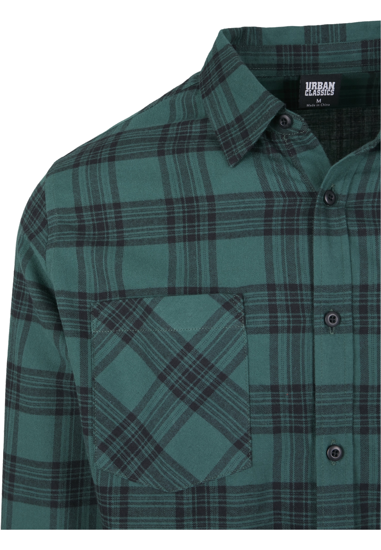 URBAN CLASSICS Langarmshirt »Herren Checked Flanell Shirt 7«, (1 tlg.)