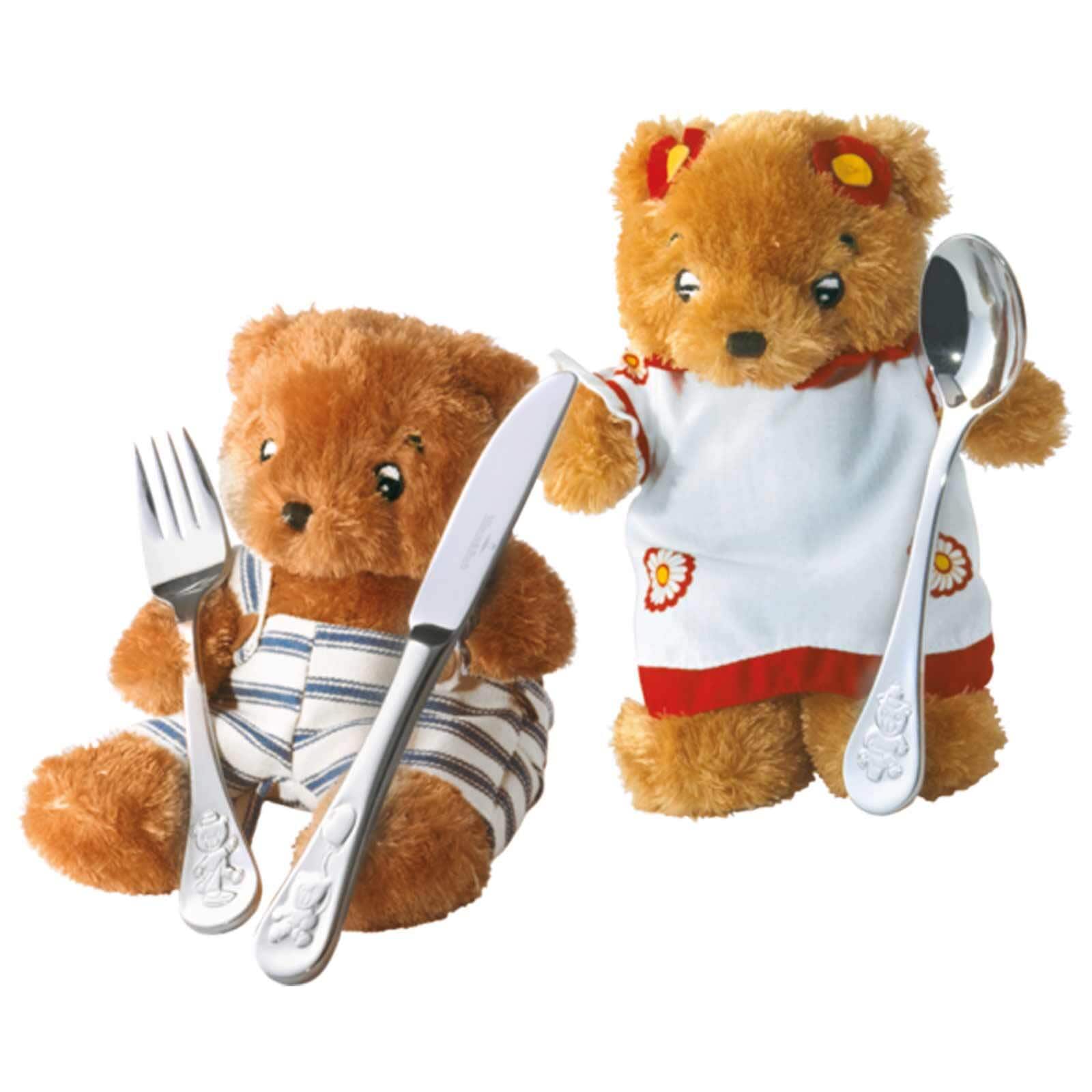 Villeroy & Boch Kinderbesteck »Kinderbesteck Teddy 4er Set silber«
