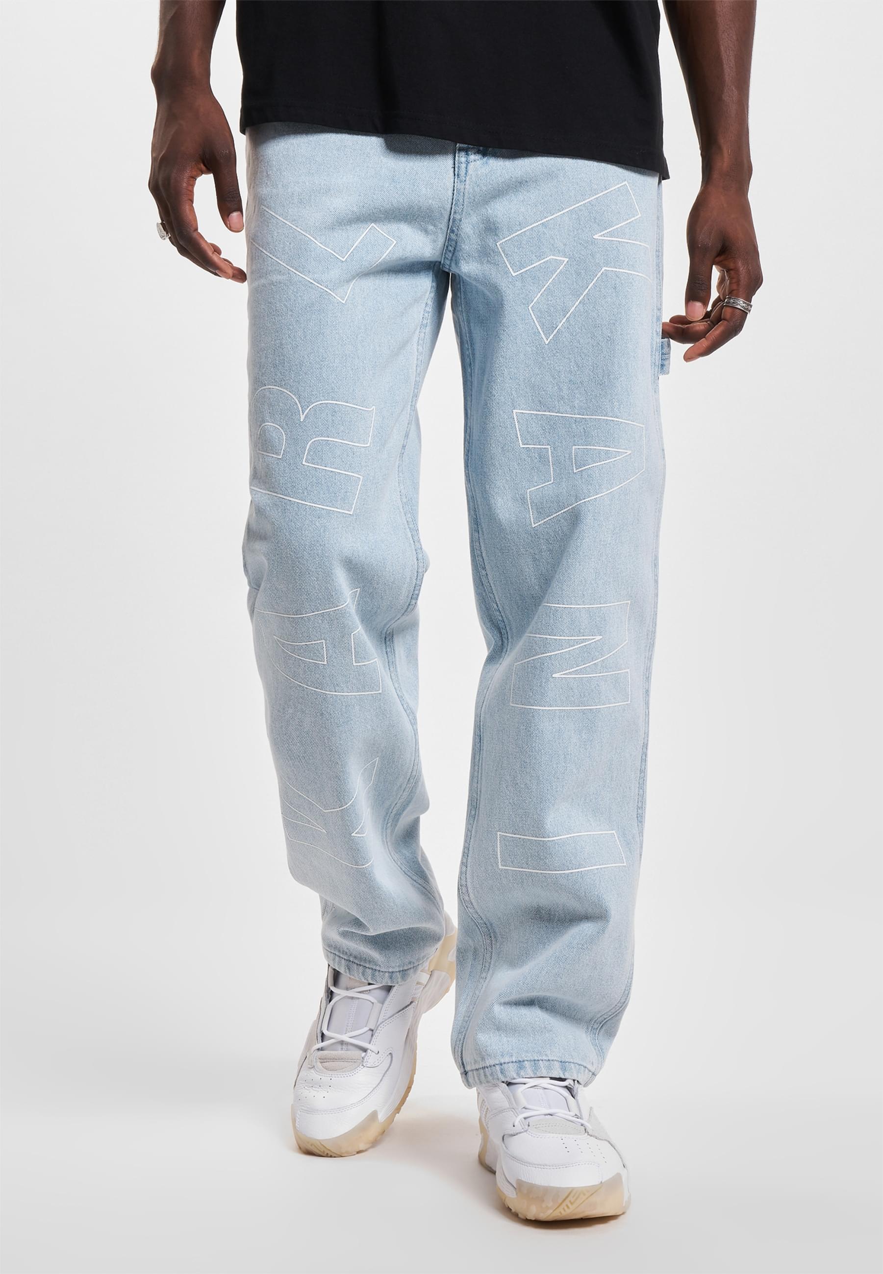 Karl Kani Bequeme Jeans »Karl Kani Herren Og Baggy Workwear Logo Print Denim«