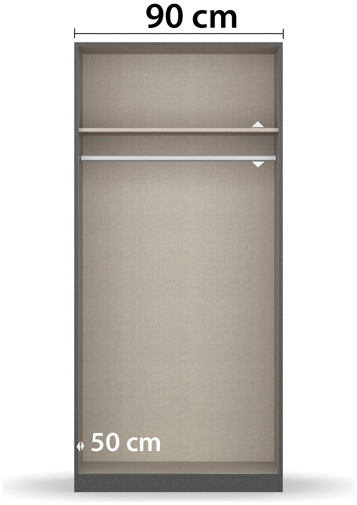 rauch Kleiderschrank »Freising« Türen mit Griffmulden